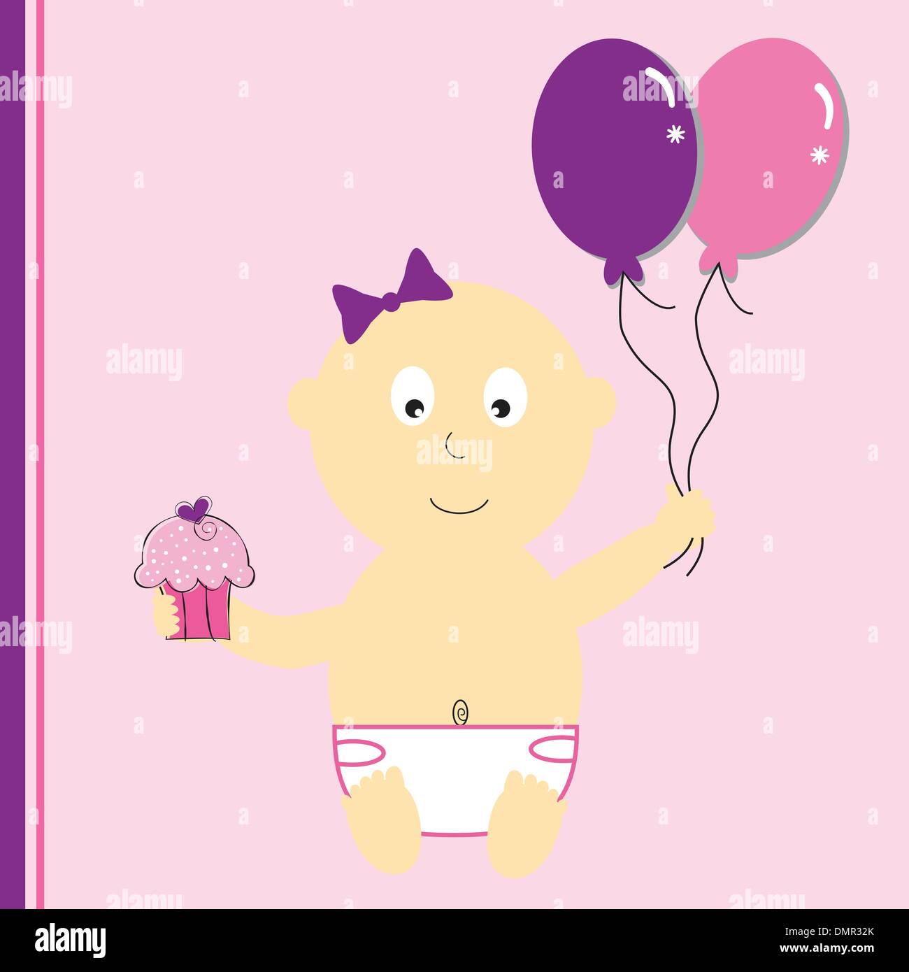 Party Girl With Balloons Stock Vector Image & Art - Alamy