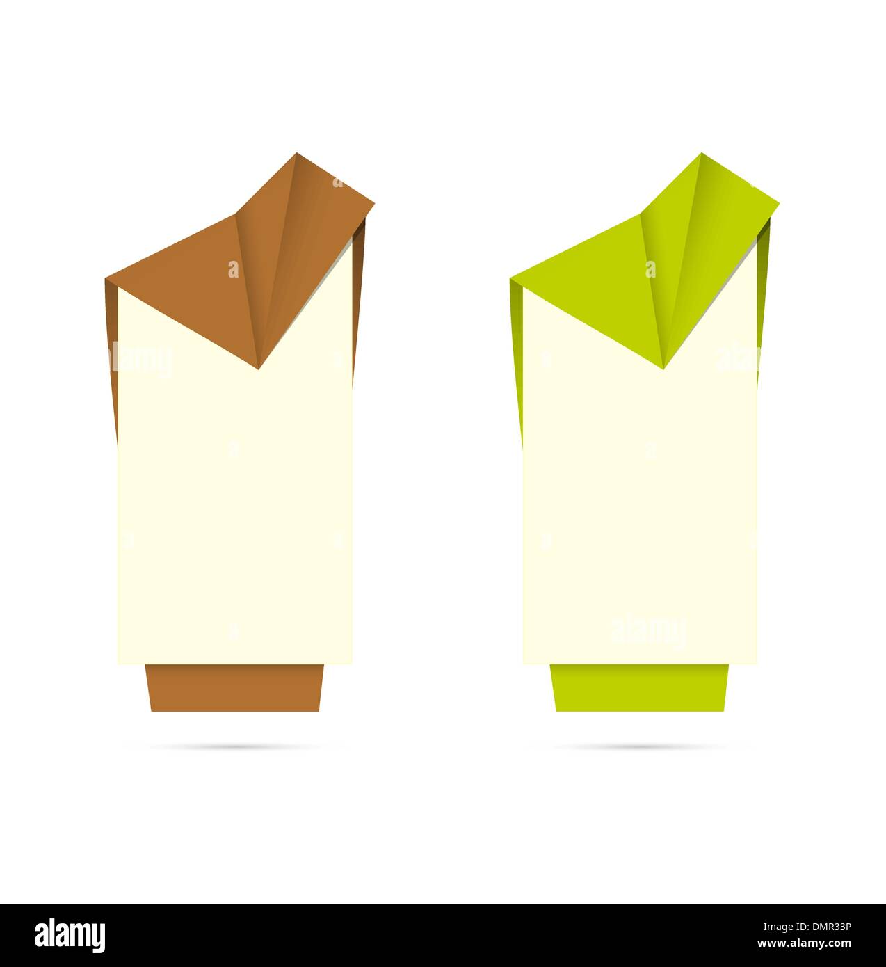 wrapped blank label Stock Vector
