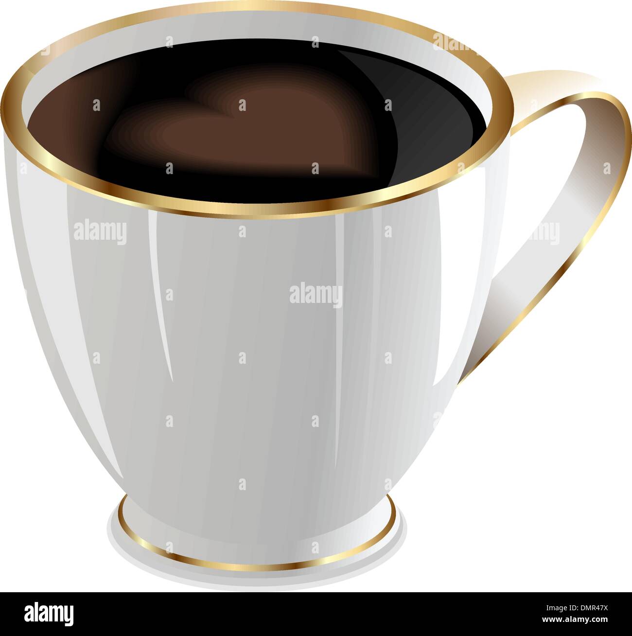 Illustration of coffee mug with love heart Stock Vector Image & Art - Alamy