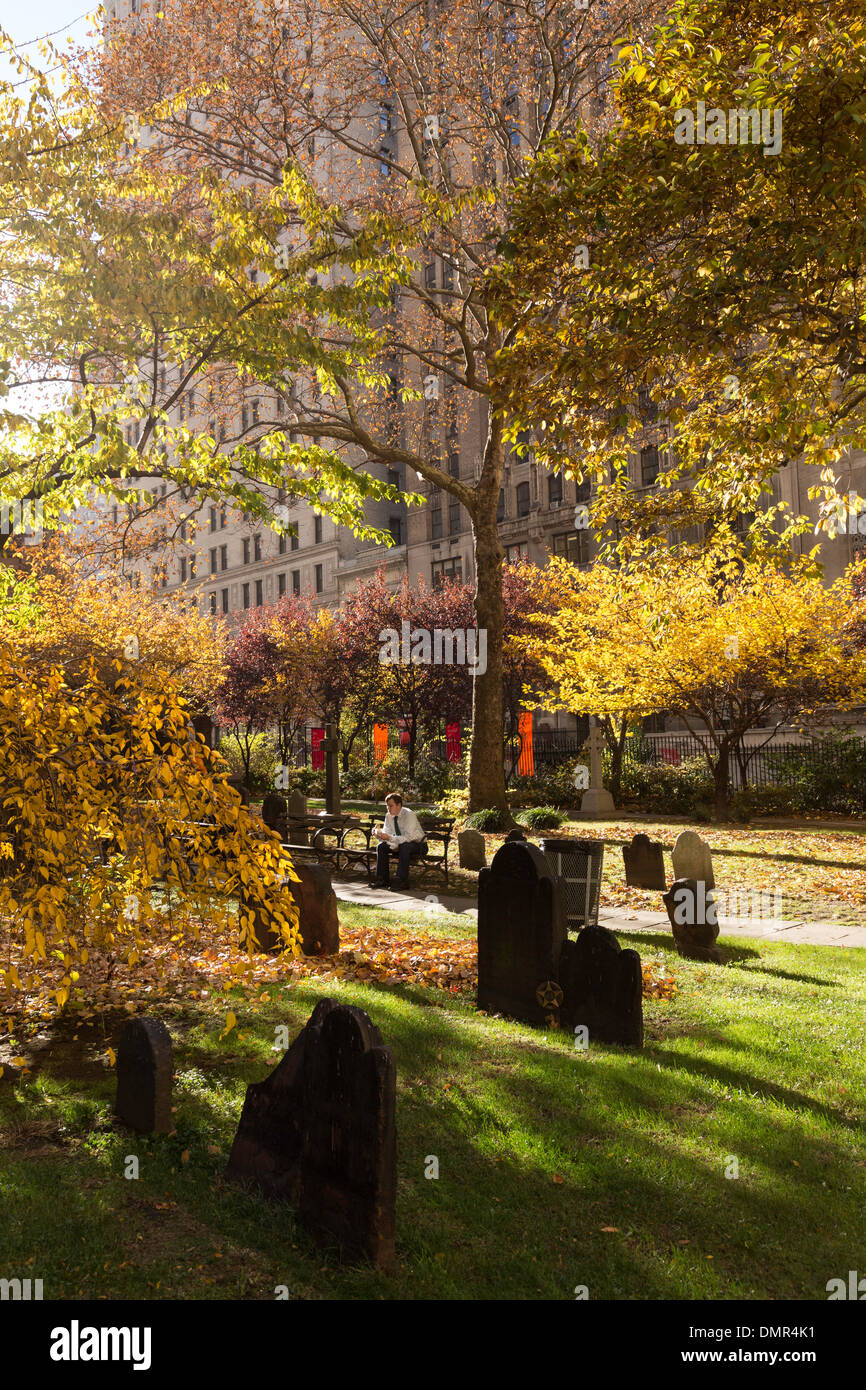 Trinity Church Cemetery, NYC Stock Photo