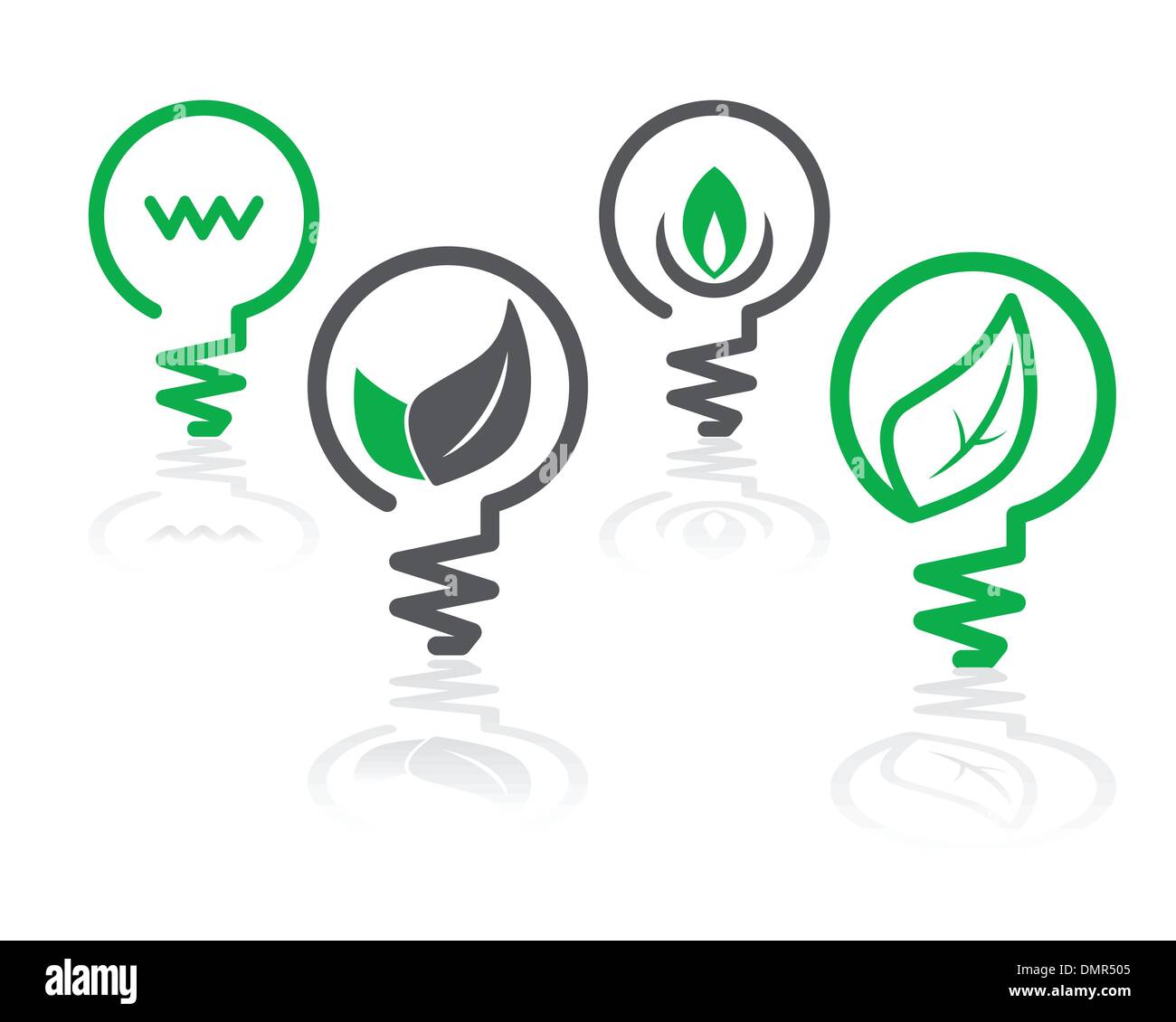 environment green lightbulb icons Stock Vector Image & Art - Alamy