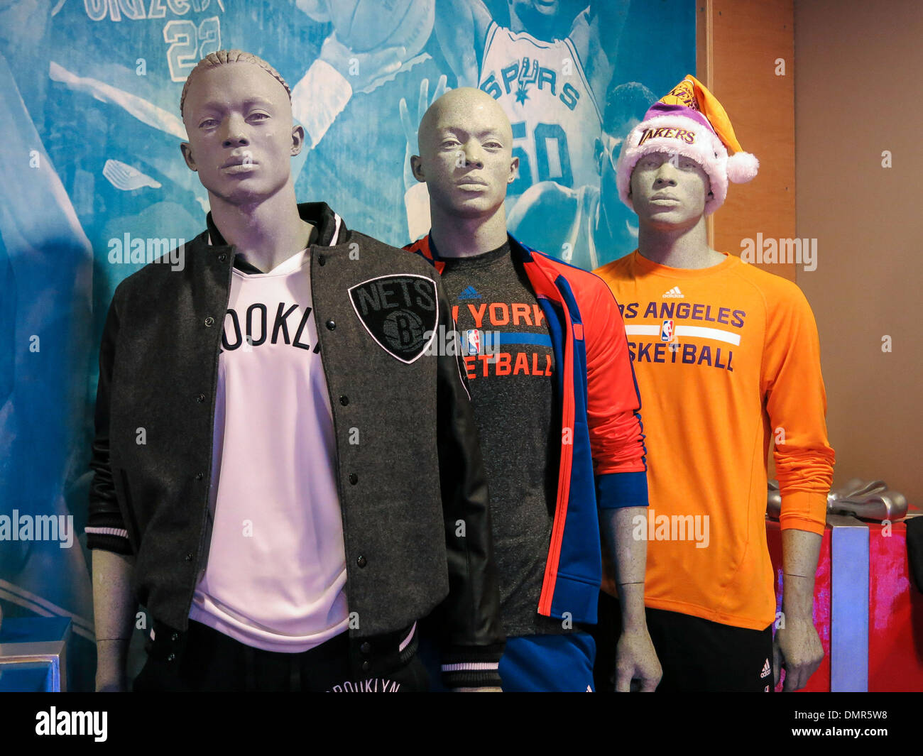 NBA Store Interior, Fifth Avenue, NYC Stock Photo