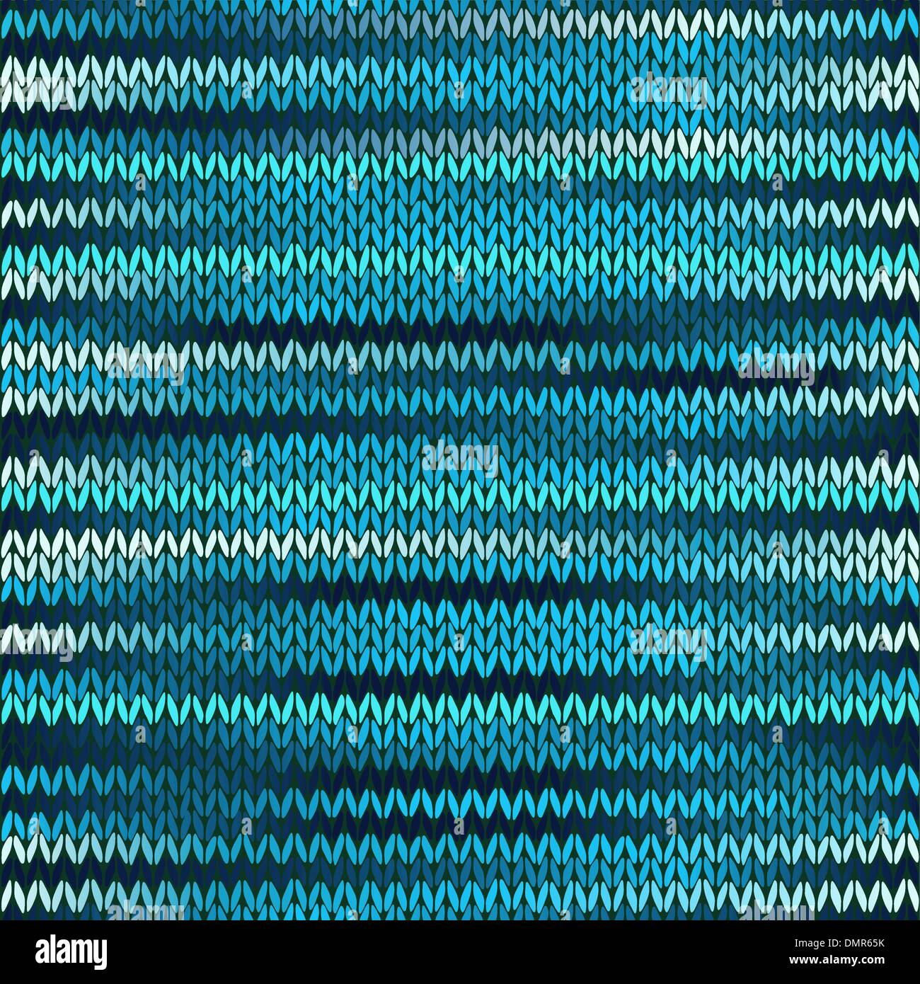 Style Seamless Knitted Melange Pattern. Blue Turquoise Black Whi Stock Vector