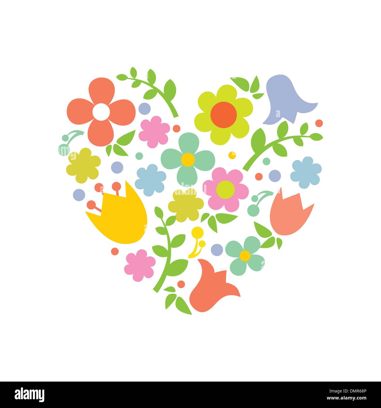Heart from flowers Stock Vector Image & Art - Alamy