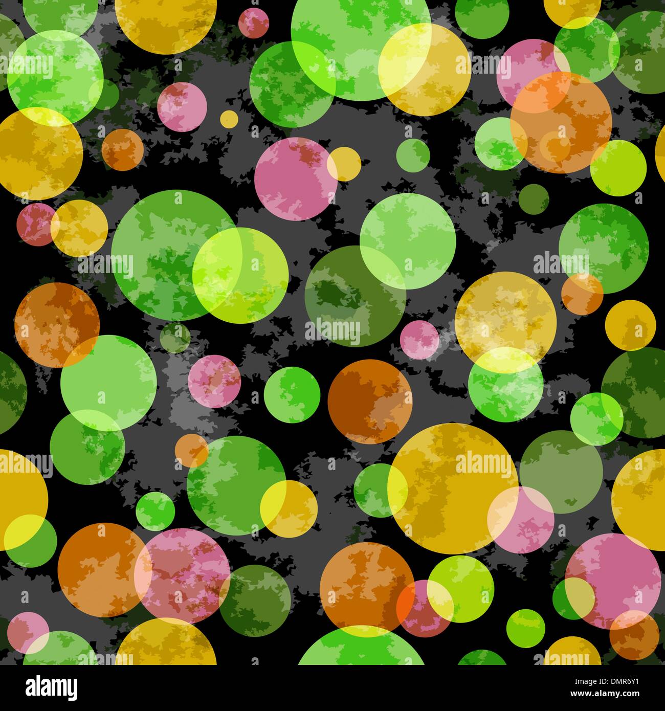 Seamless grunge pattern with colorful balls Stock Vector