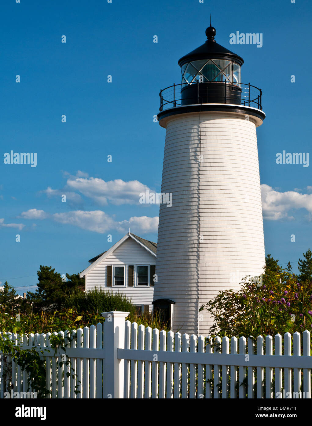 Newburyport Harbor (Plum Island) lighthouse in Massachusetts 