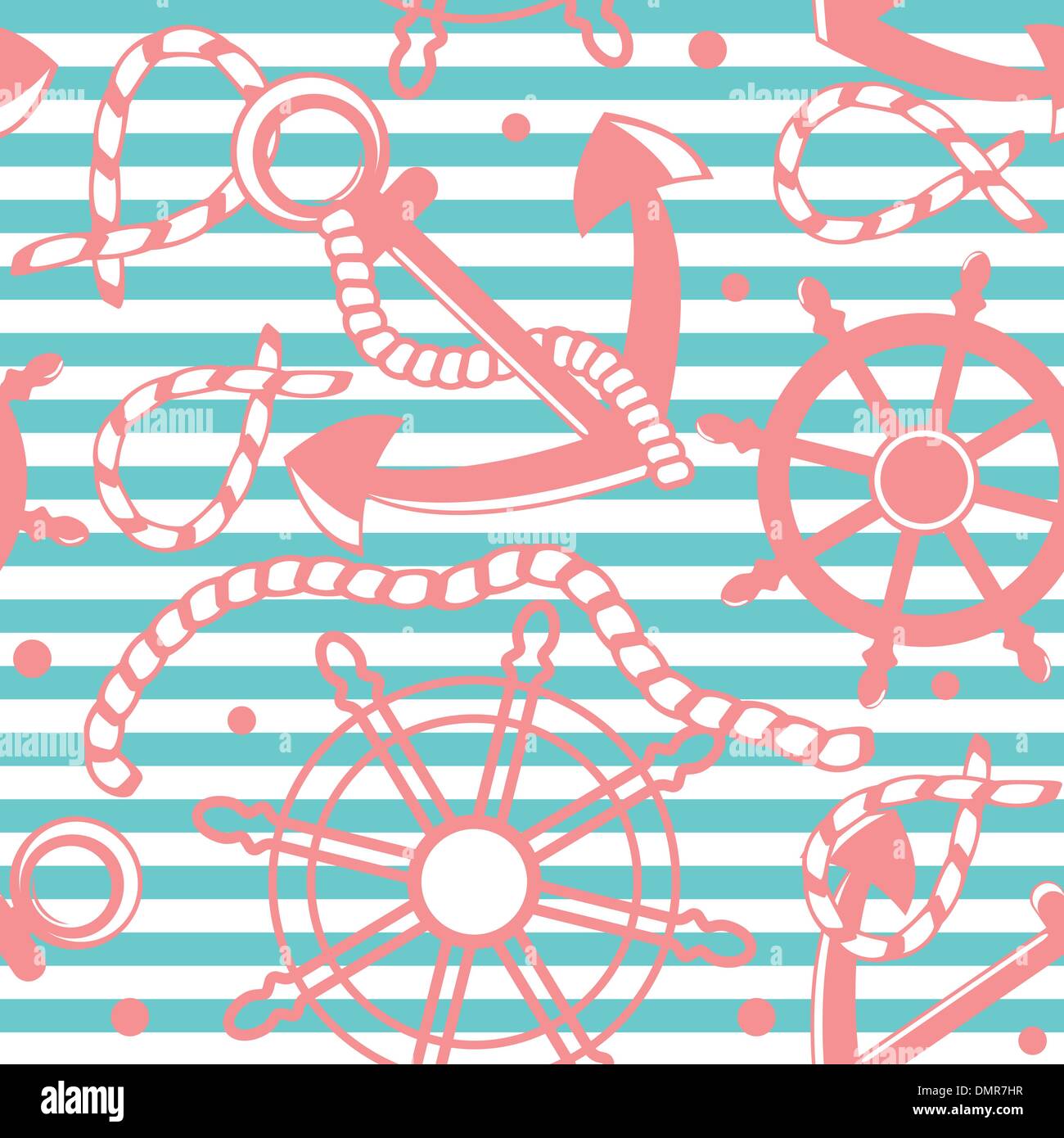 Seamless pattern with anchors Stock Vector