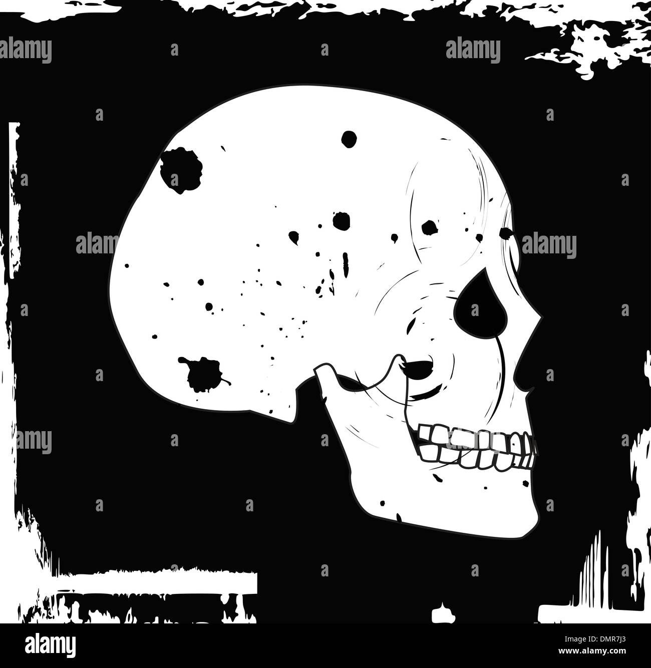 grunge vector skull Stock Vector Image & Art - Alamy