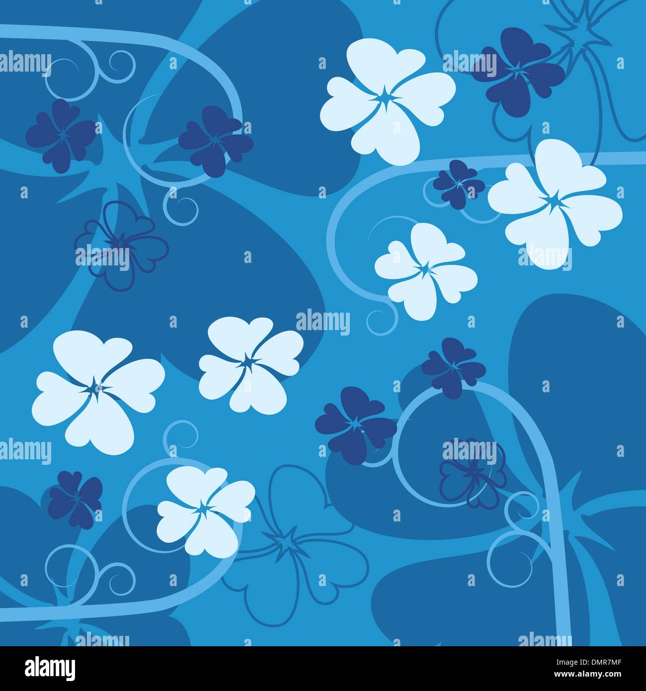 Flower with blue background Stock Vector Images - Alamy