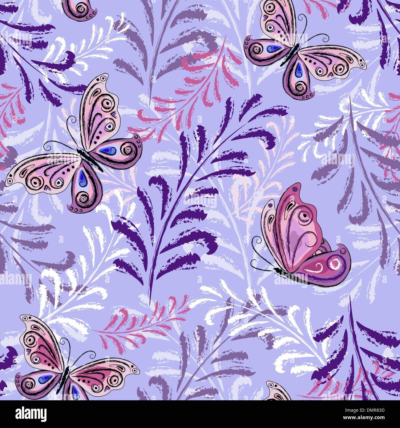 Gentle violet seamless floral pattern Stock Vector Image & Art - Alamy