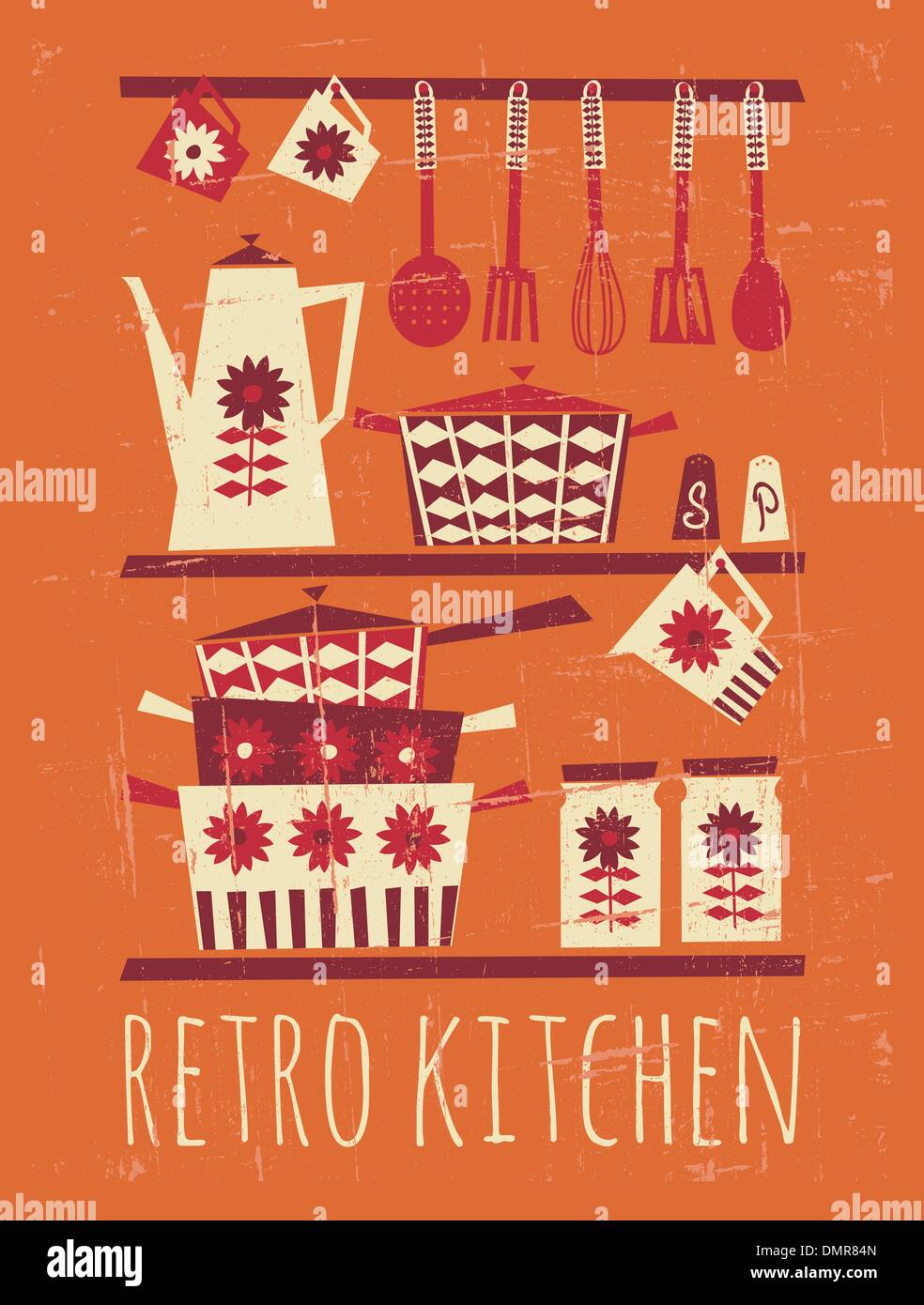 Retro Kitchen Poster Stock Vector Image And Art Alamy