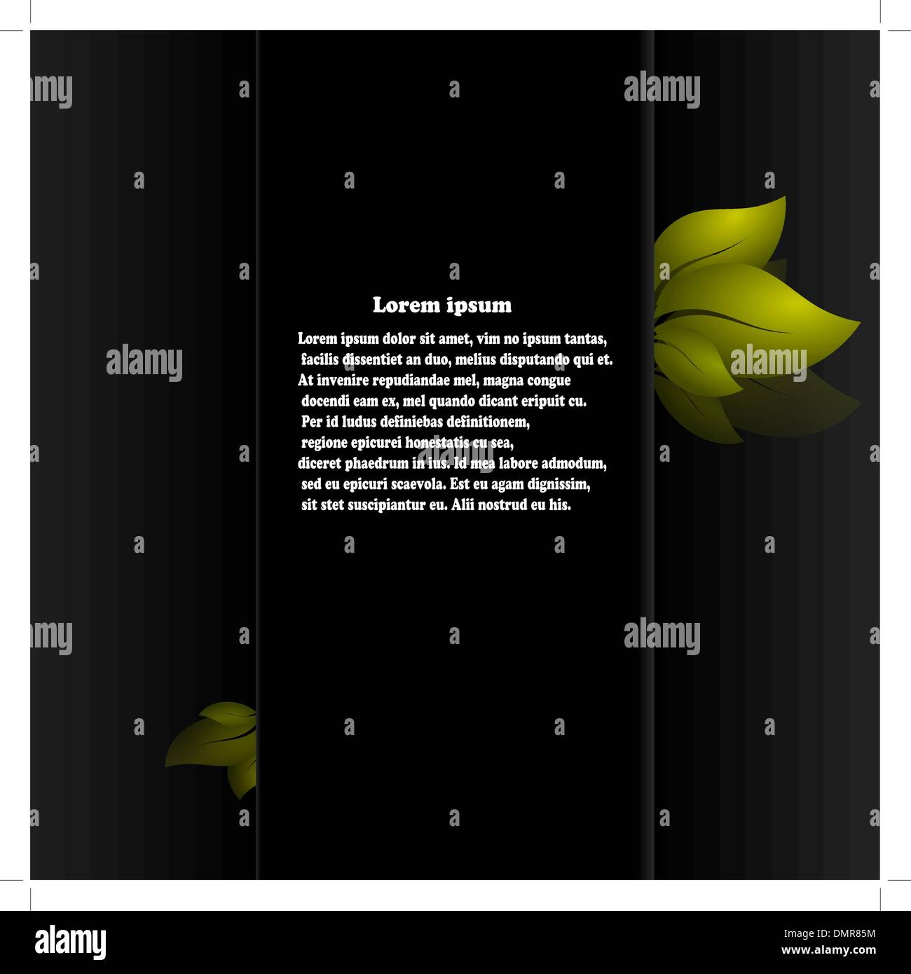 Spring abstract vector background on black background Stock Vector ...