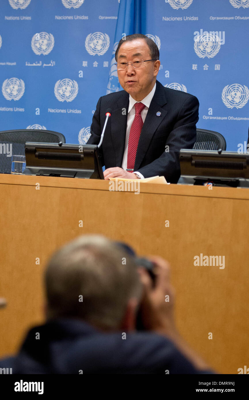 New York, USA. 16th Dec, 2013. United Nations Secretary-General Ban Ki ...