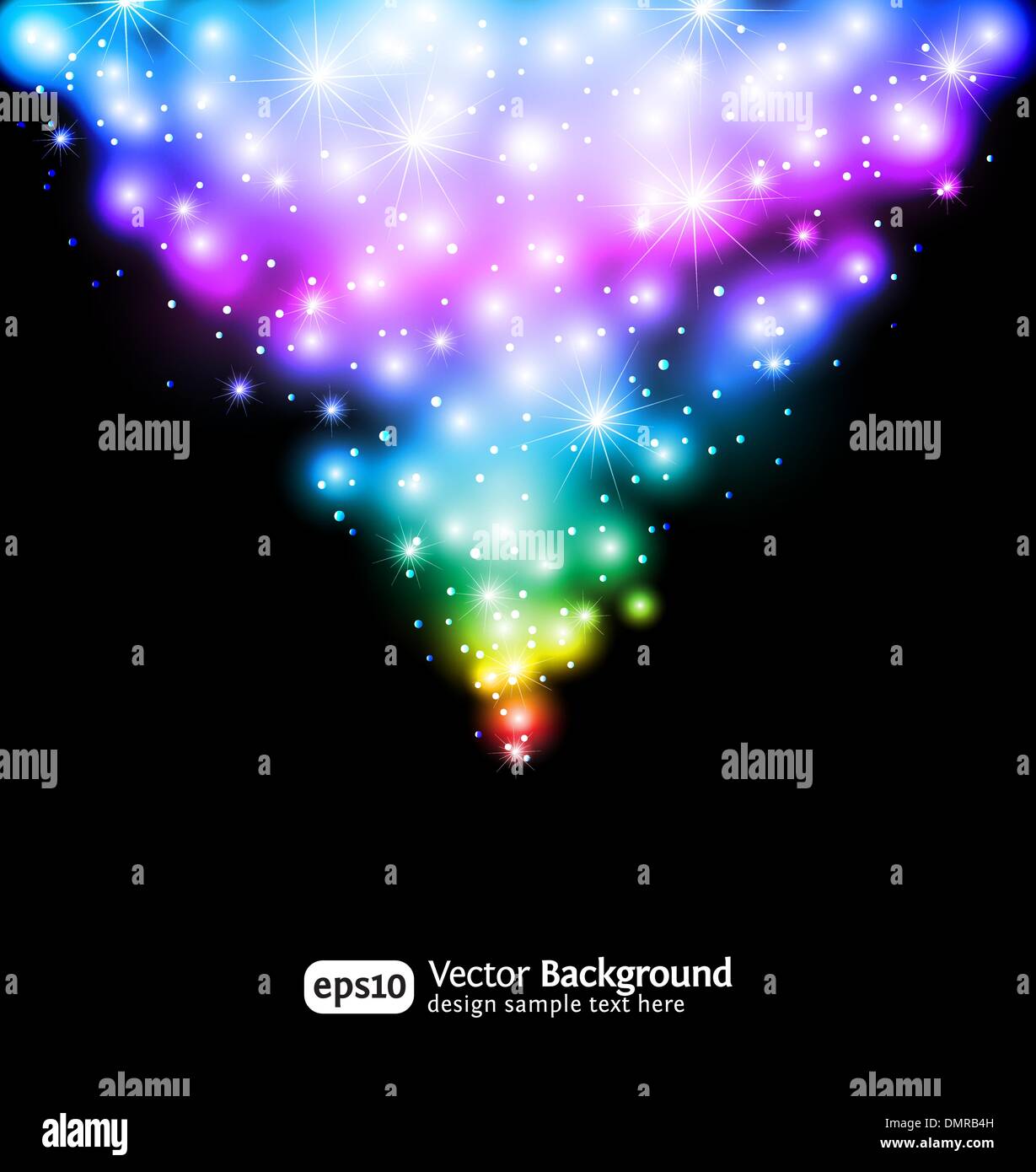 Winter snow and star background. Eps 10 color gradient backgroun Stock Vector