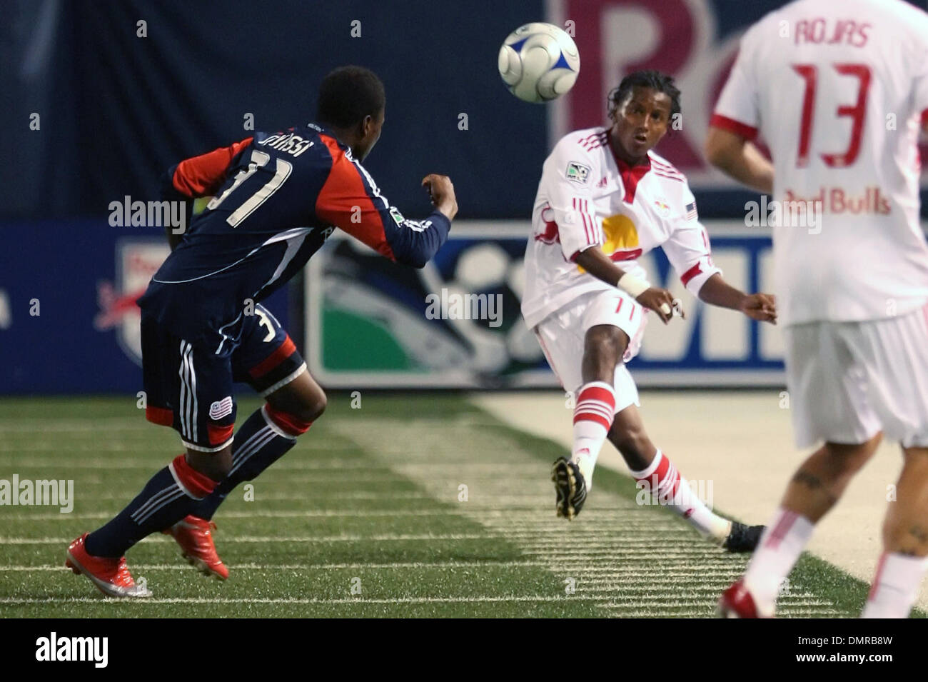 New York Red Bulls 11 Defender Danleigh Borman releases the ball. The