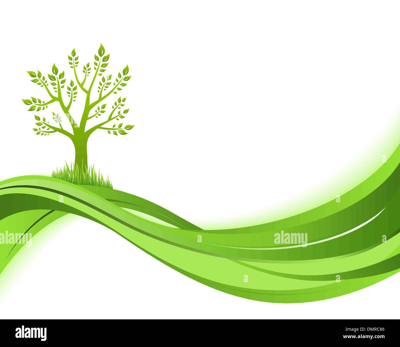 Green nature background. Eco concept illustration Stock Vector