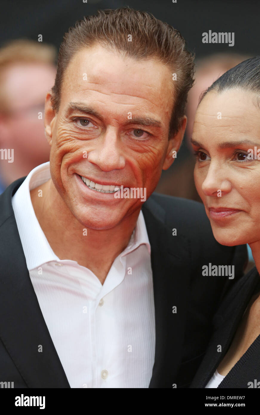 Jean-Claude Van Damme and wife Gladys Portugues 'The Expendables 2' UK