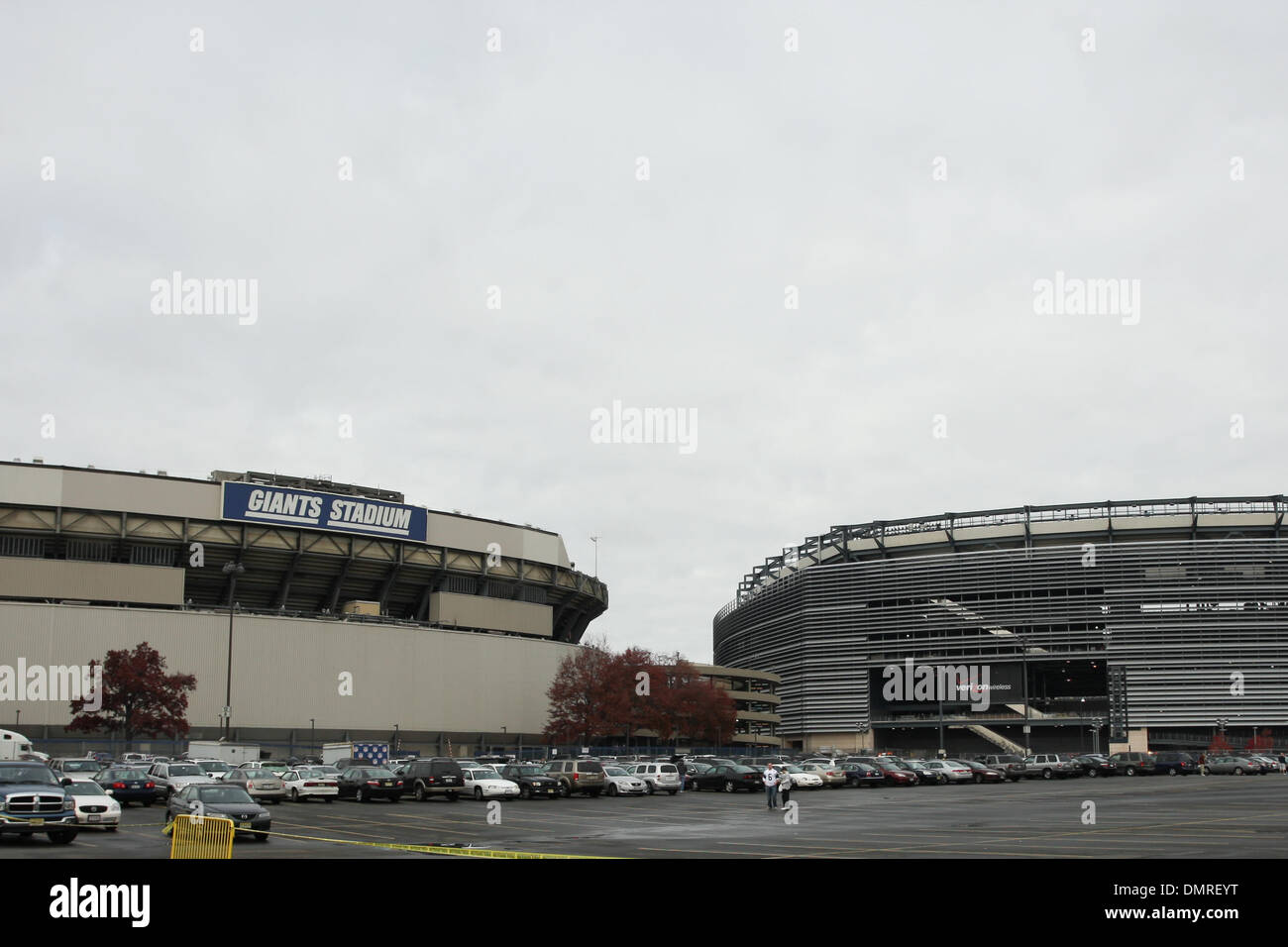 The old and the new Giants Stadiums. The Jaguars defeated the Jets 24