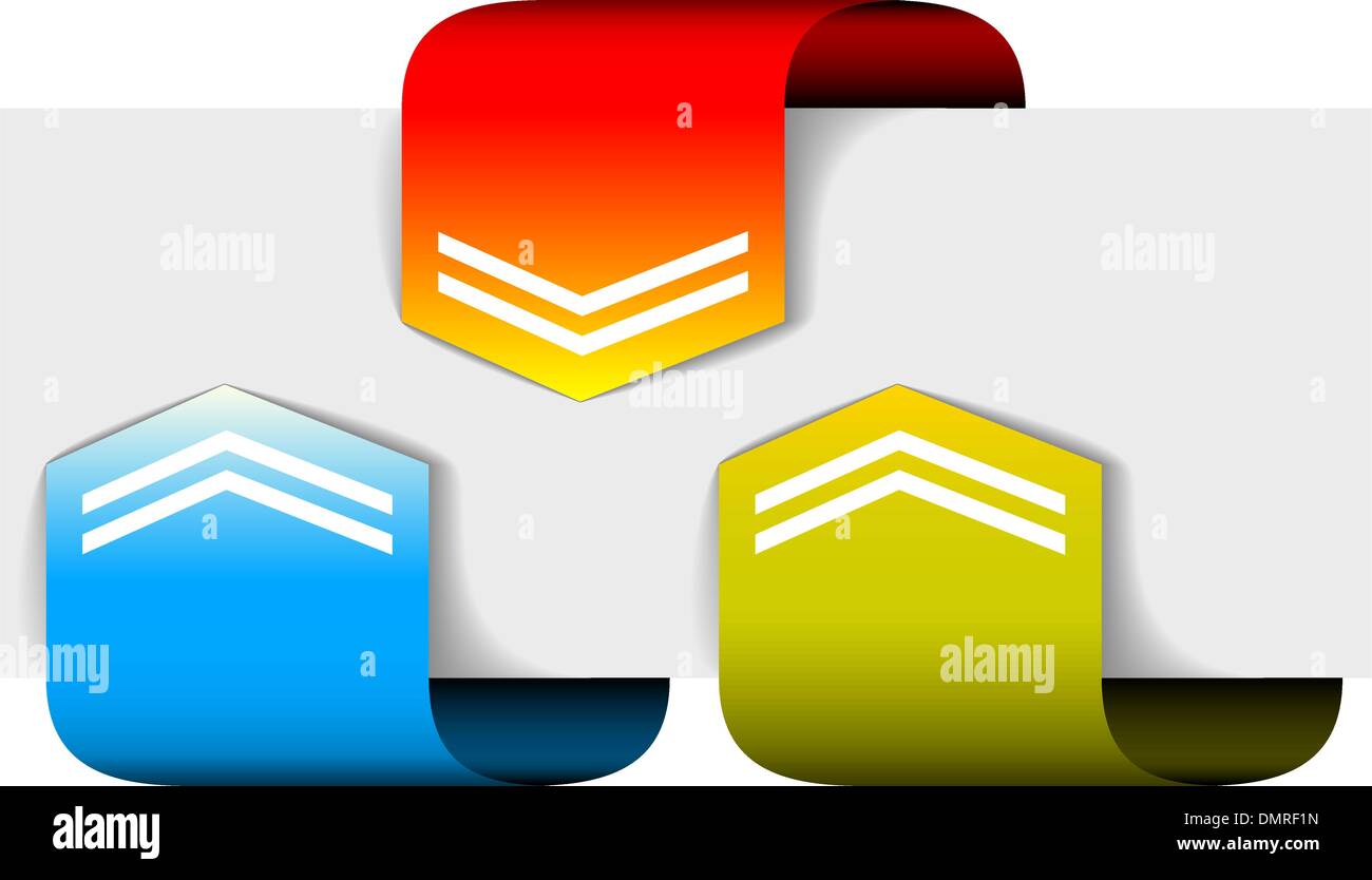 Set of colorful arrows Stock Vector