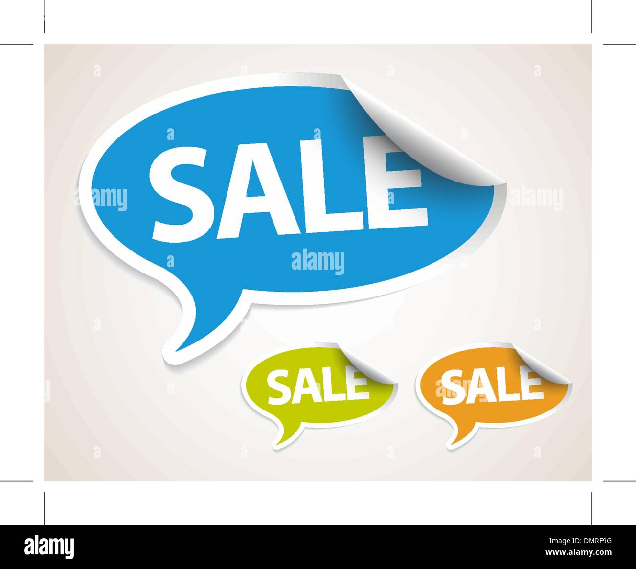 Sale speech bubble as sticker Stock Vector