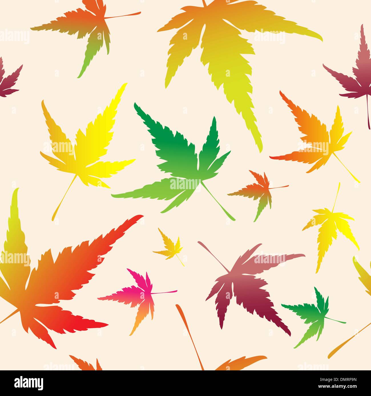 Maple leafs seamless pattern Stock Vector