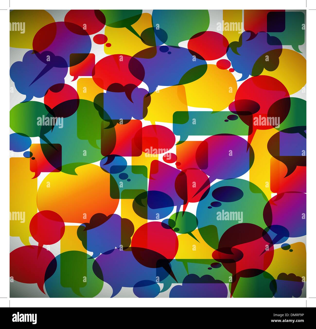 Abstract background made from speech bubbles Stock Vector