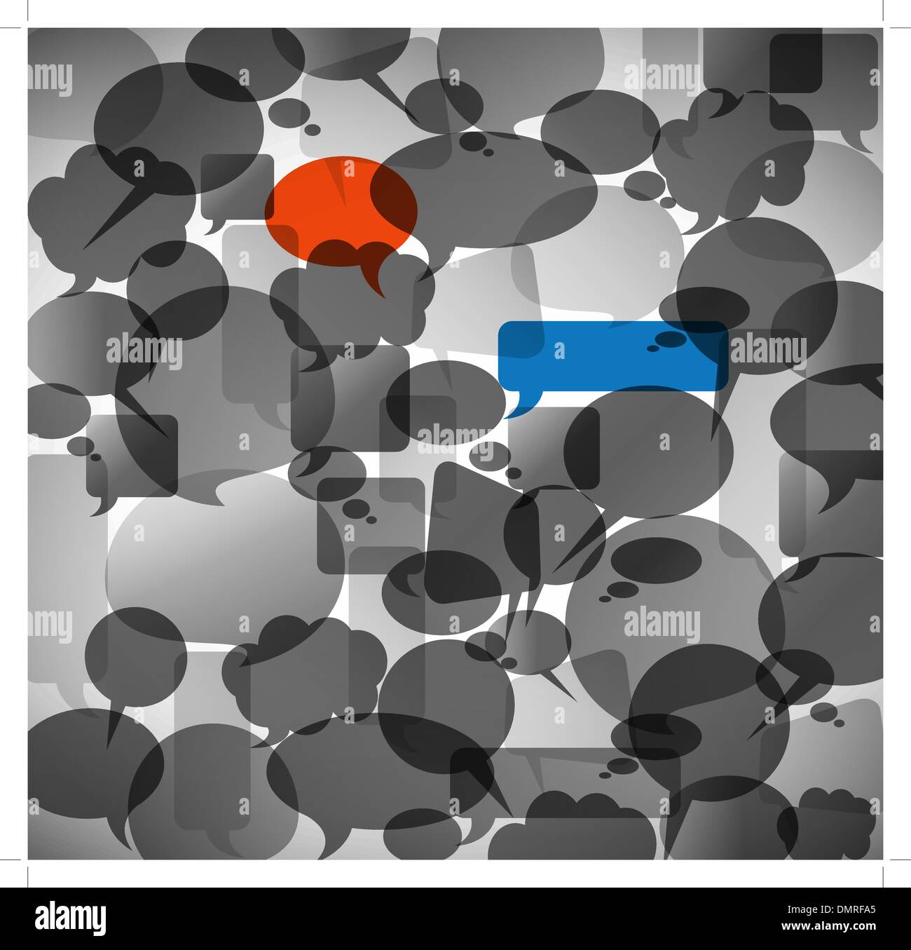 Abstract background made from speech bubbles Stock Vector
