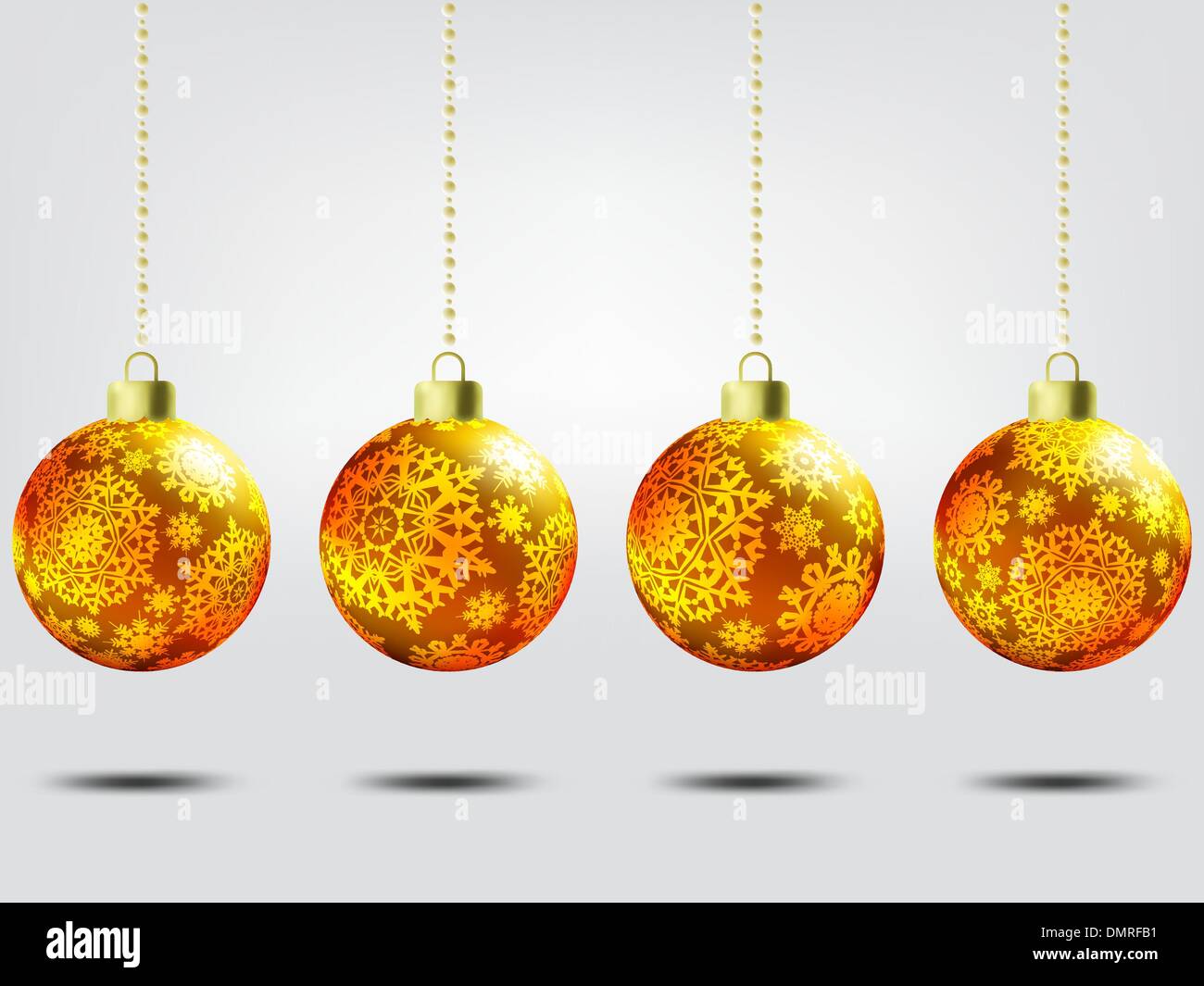 Christmas balls over elegant background. EPS 8 Stock Vector