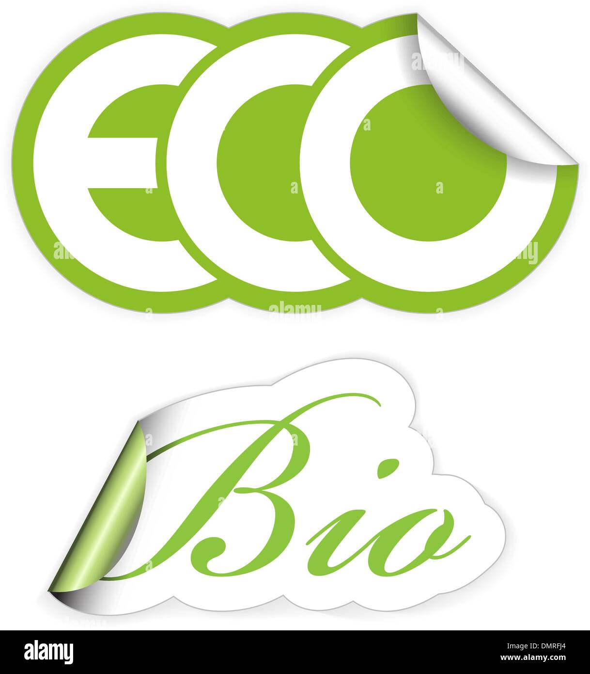 Set of eco and bio labels Stock Vector