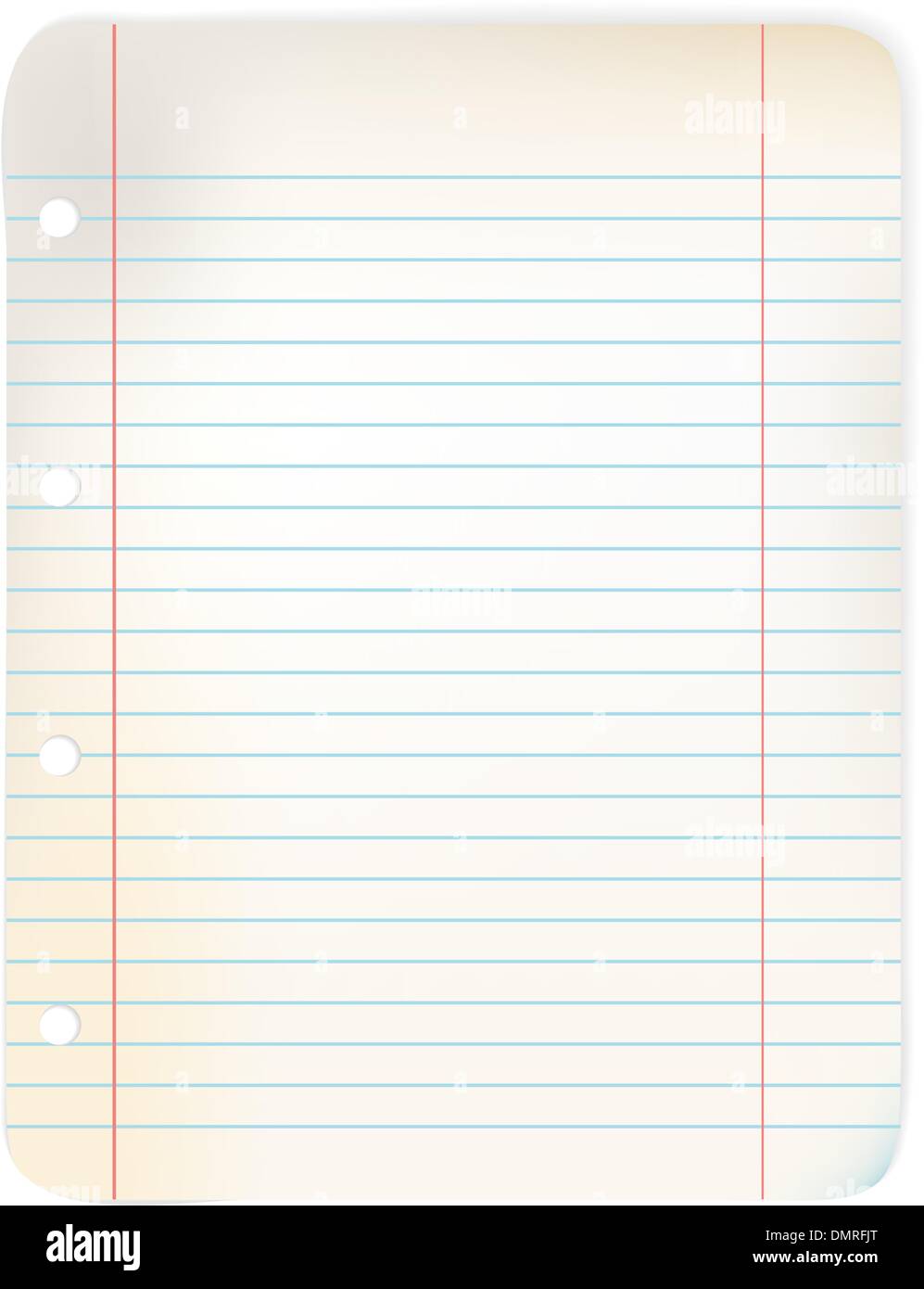 College Lined paper (with markings for hole punching)