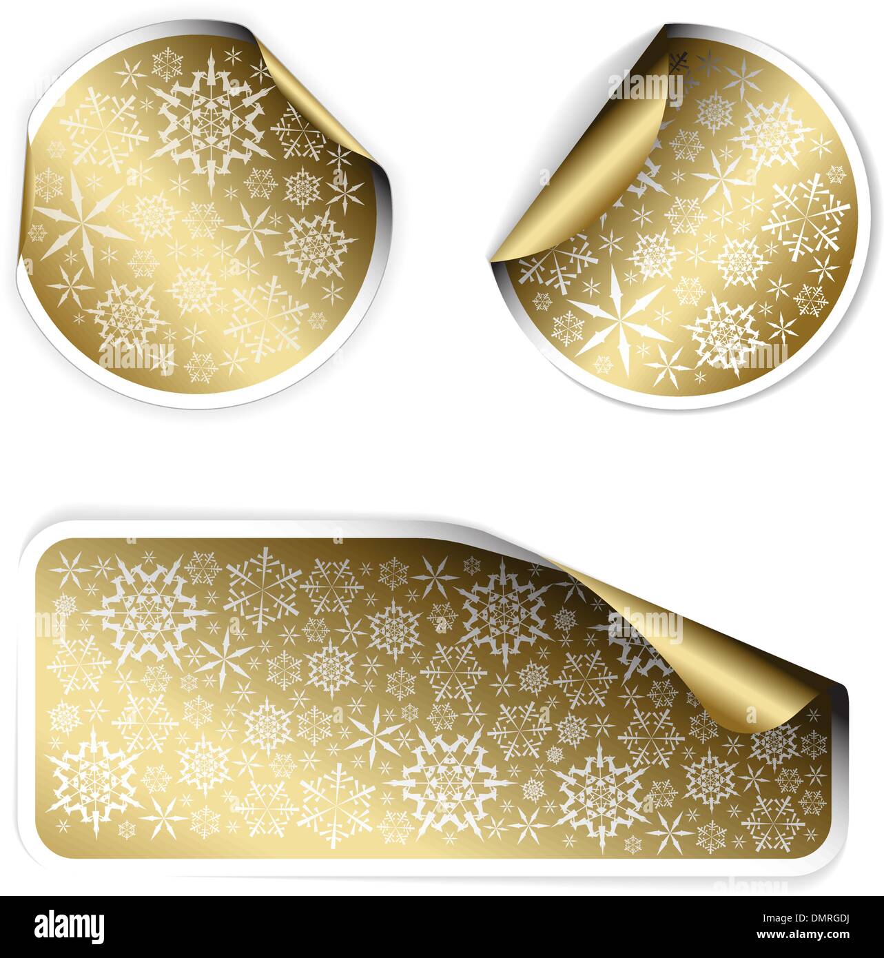 Golden Christmas labels and stickers Stock Vector Image & Art Alamy