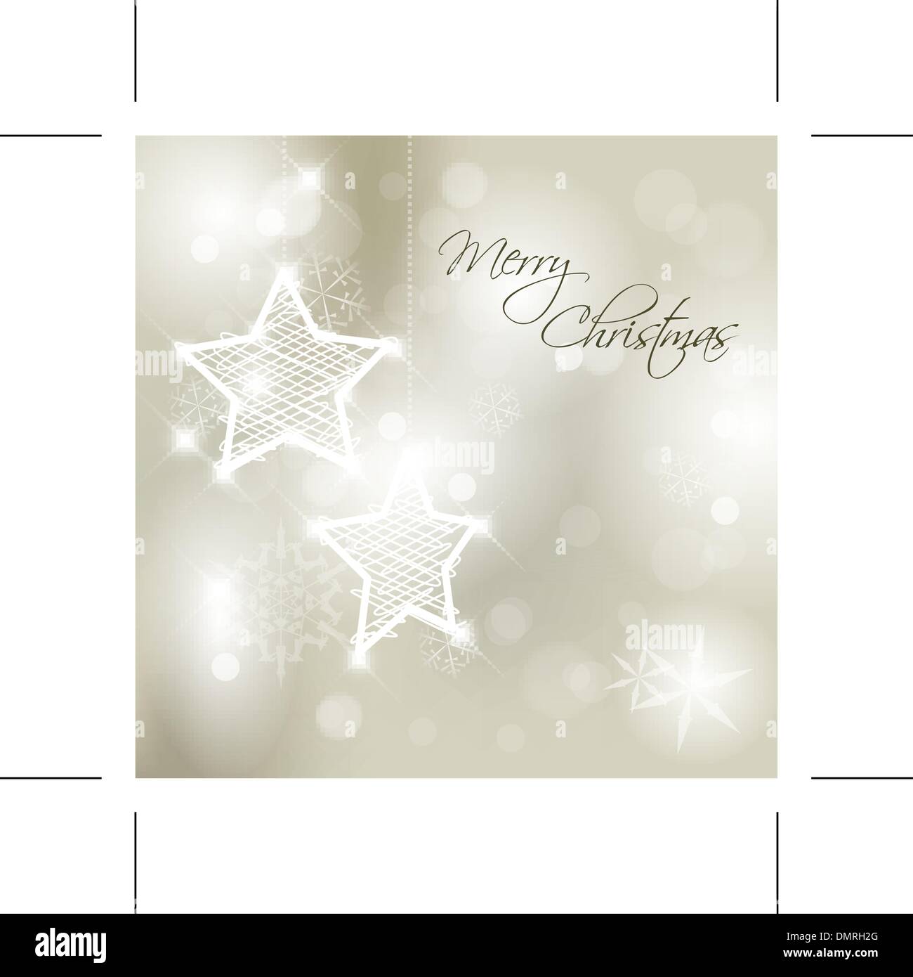 Vector Christmas background with white snowflakes and stars Stock ...