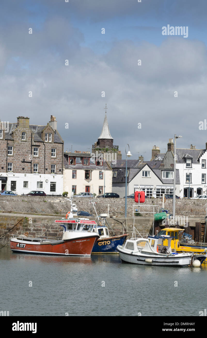 peaceful pier port sea shore stonehaven Stock Photo