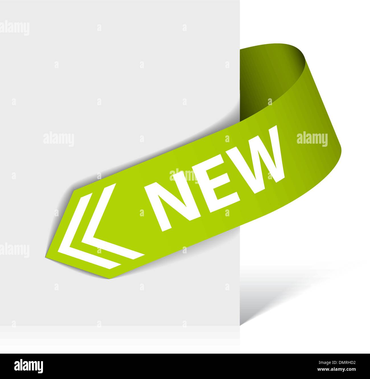 New green corner ribbon - arrow Stock Vector