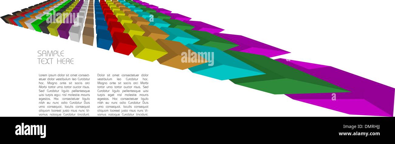 Background with colorful 3D cubes Stock Vector