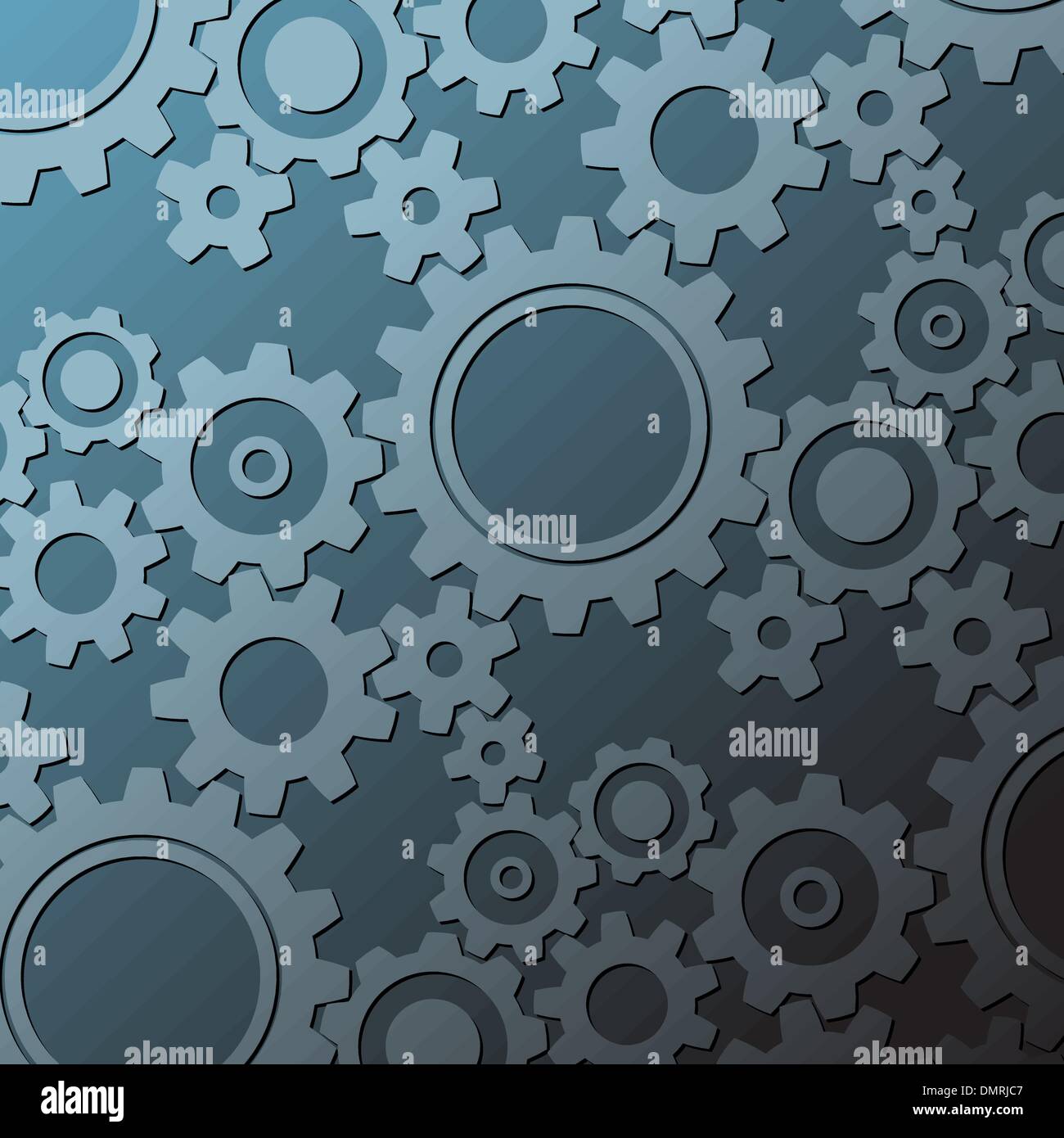 background made from various cogwheels Stock Vector