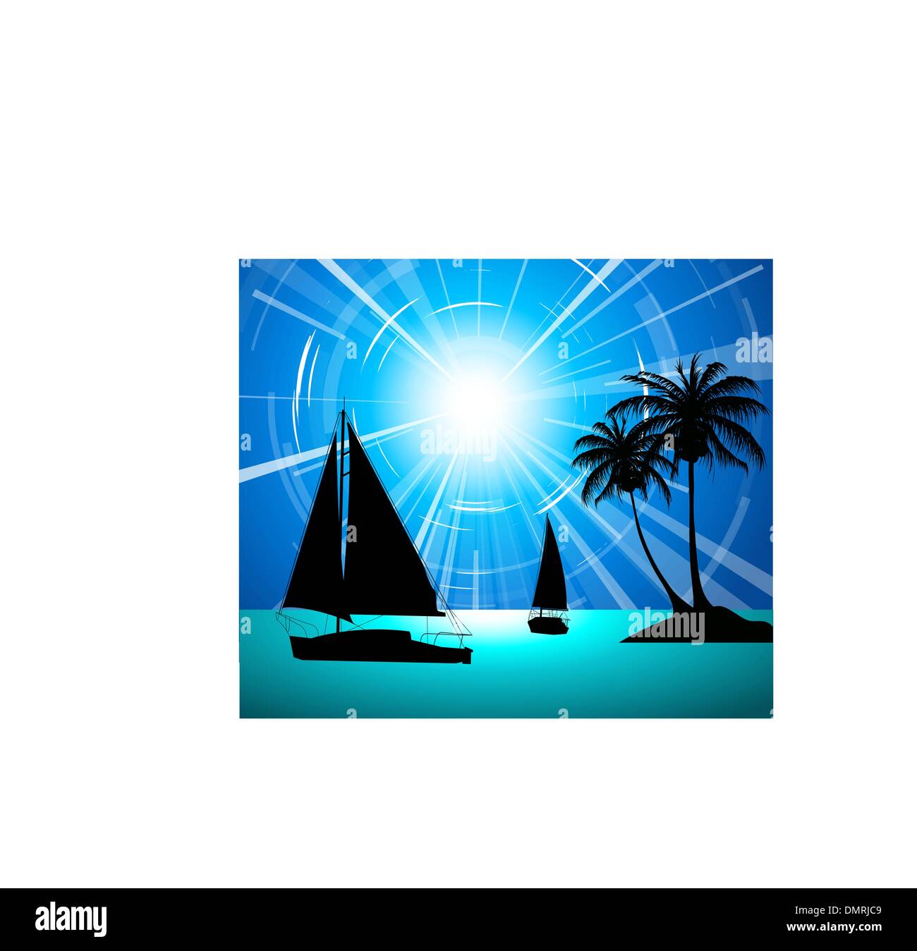 Yachts on the ocean Stock Vector Image & Art - Alamy