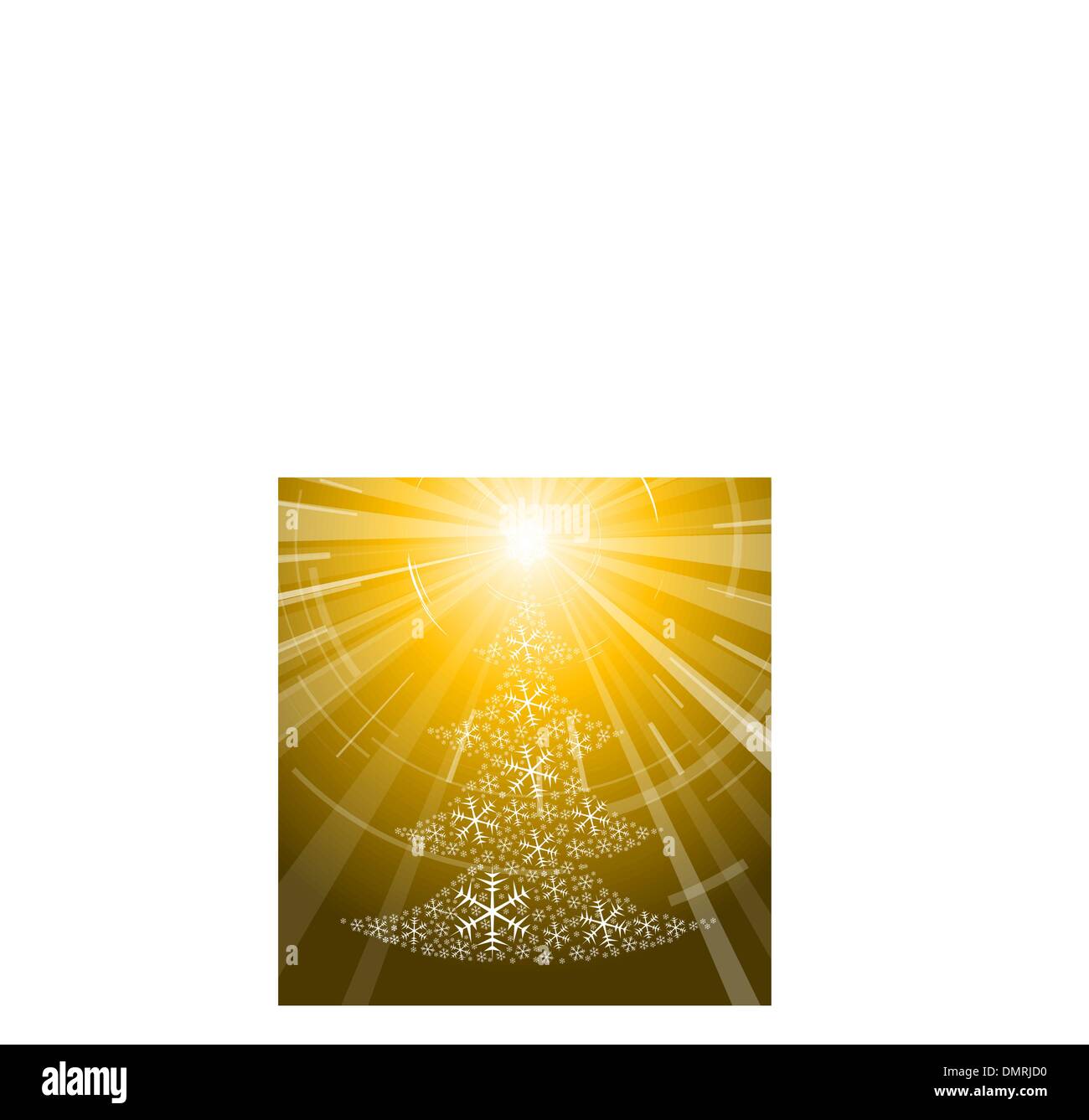 Golden tree illustration Cut Out Stock Images & Pictures - Alamy