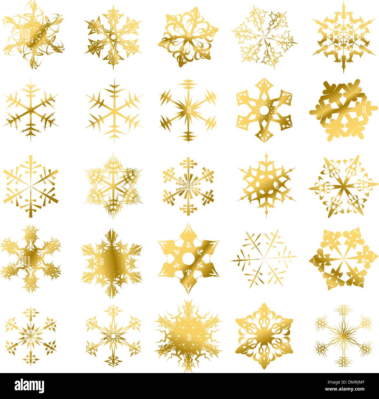 Golden snowflakes isolated Stock Vector Image & Art - Alamy