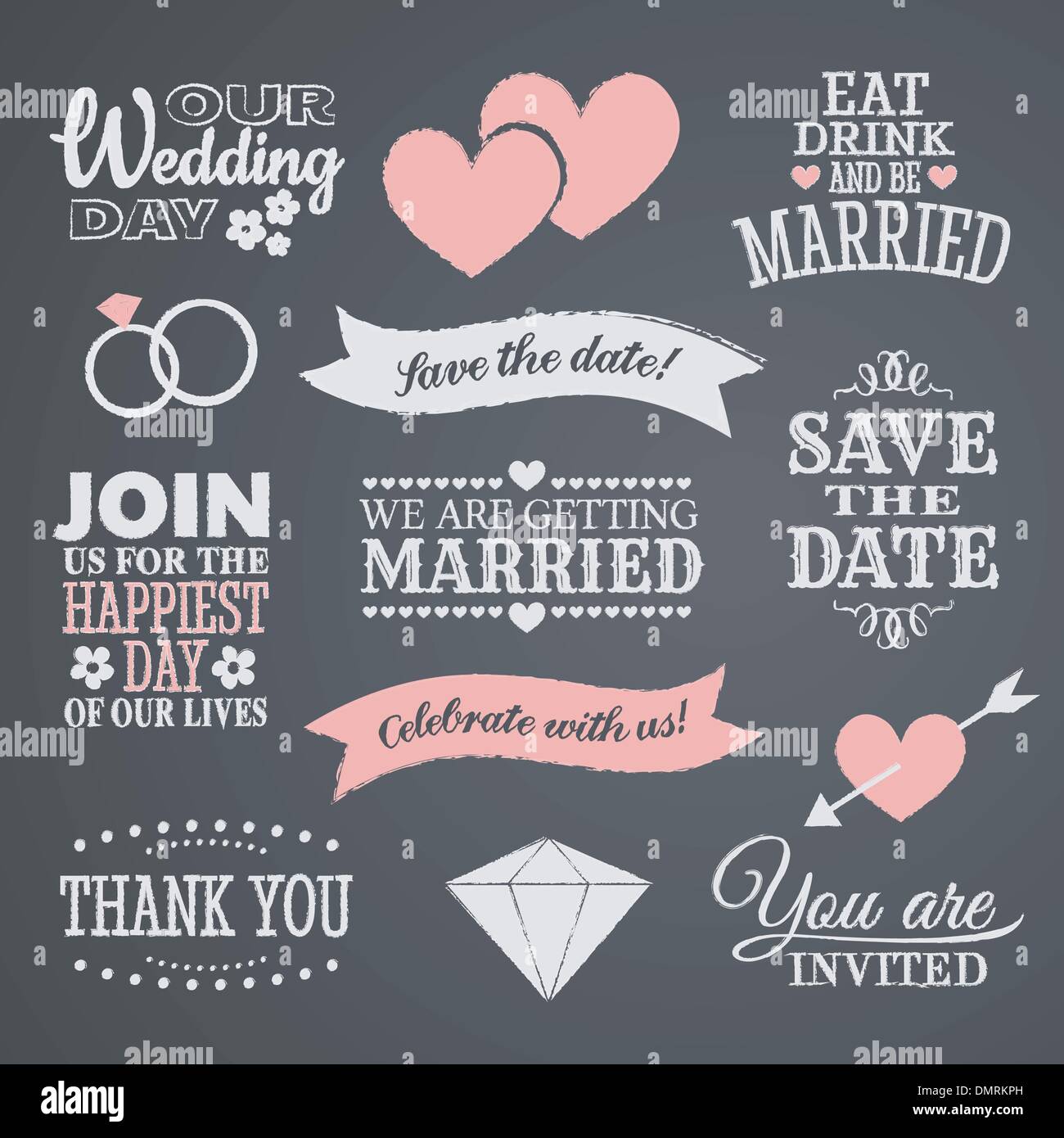 Chalkboard Wedding Design Stock Vector Image & Art Alamy