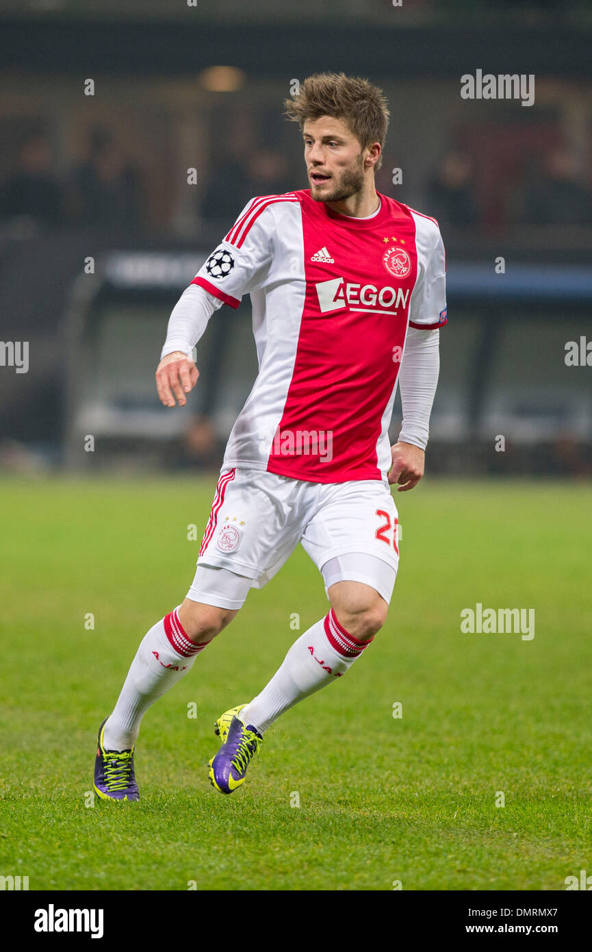 Milan, Italy. 11th Dec, 2013. Lasse Schone (Ajax) Football / Soccer : UEFA Champions League Group H match between AC Milan 0-0 Ajax at Stadio Giuseppe Meazza in Milan, Italy . © Maurizio Borsari/AFLO/Alamy Live News Stock Photo