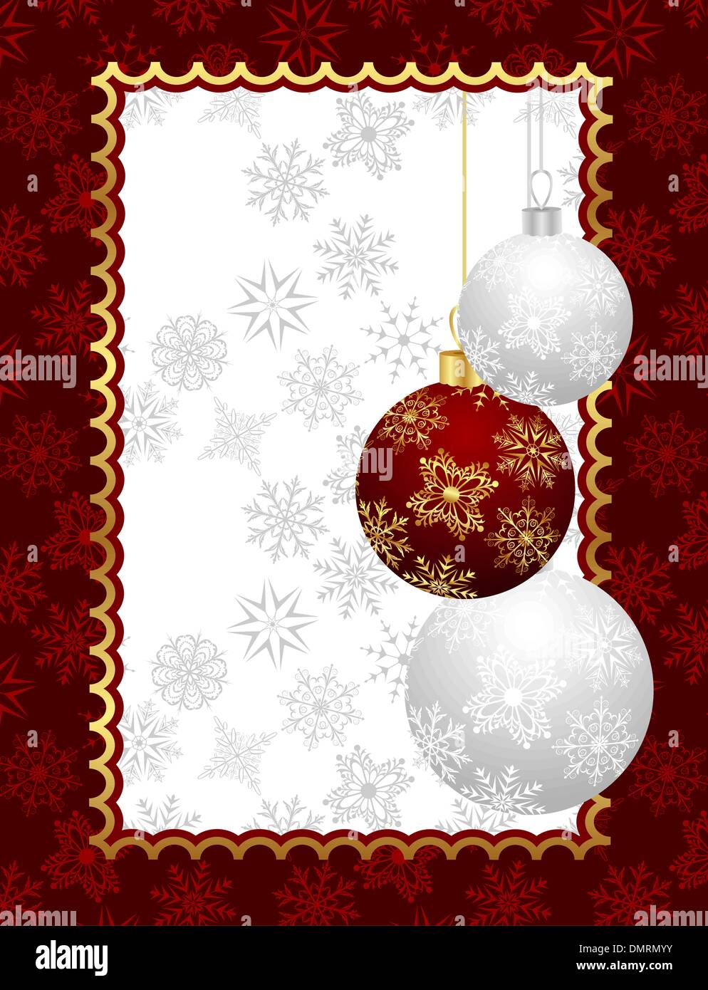 Christmas background with set balls Stock Vector Image & Art - Alamy