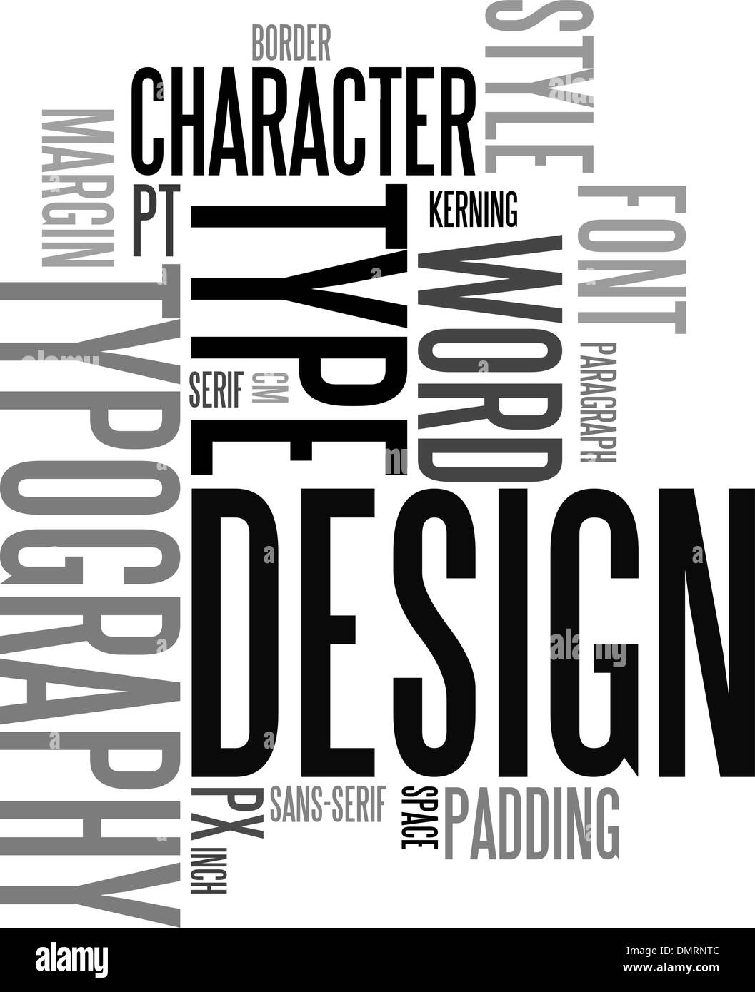 Poster Typography Design Black And White Stock Photos Images Alamy