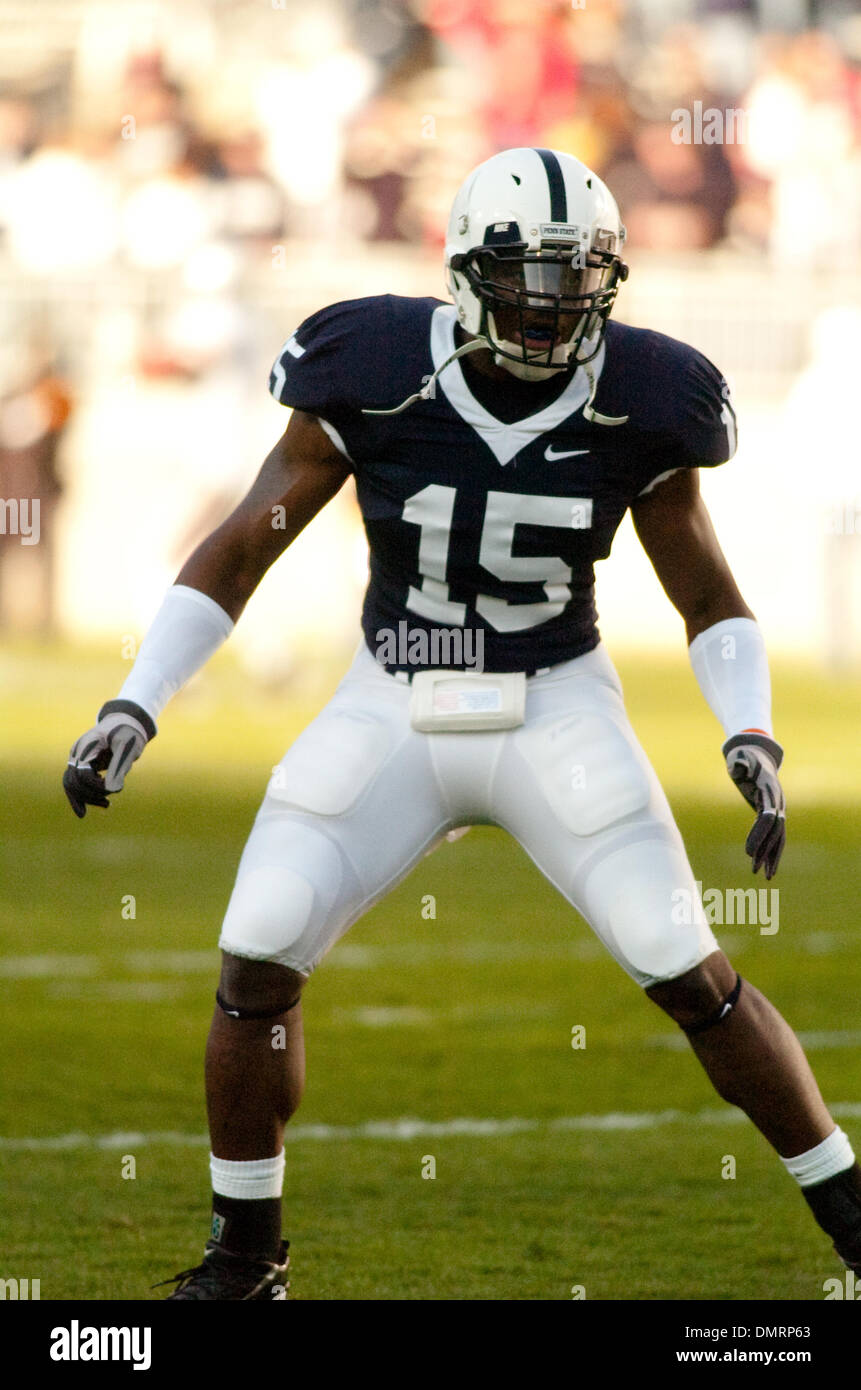 Penn State Nittany Lions linebacker Bani Gbadyu (15) in action during a  game against the Ohio State Buckeyes at Beaver Stadium in State College PA.  Ohio State won the game 24-7. (Credit