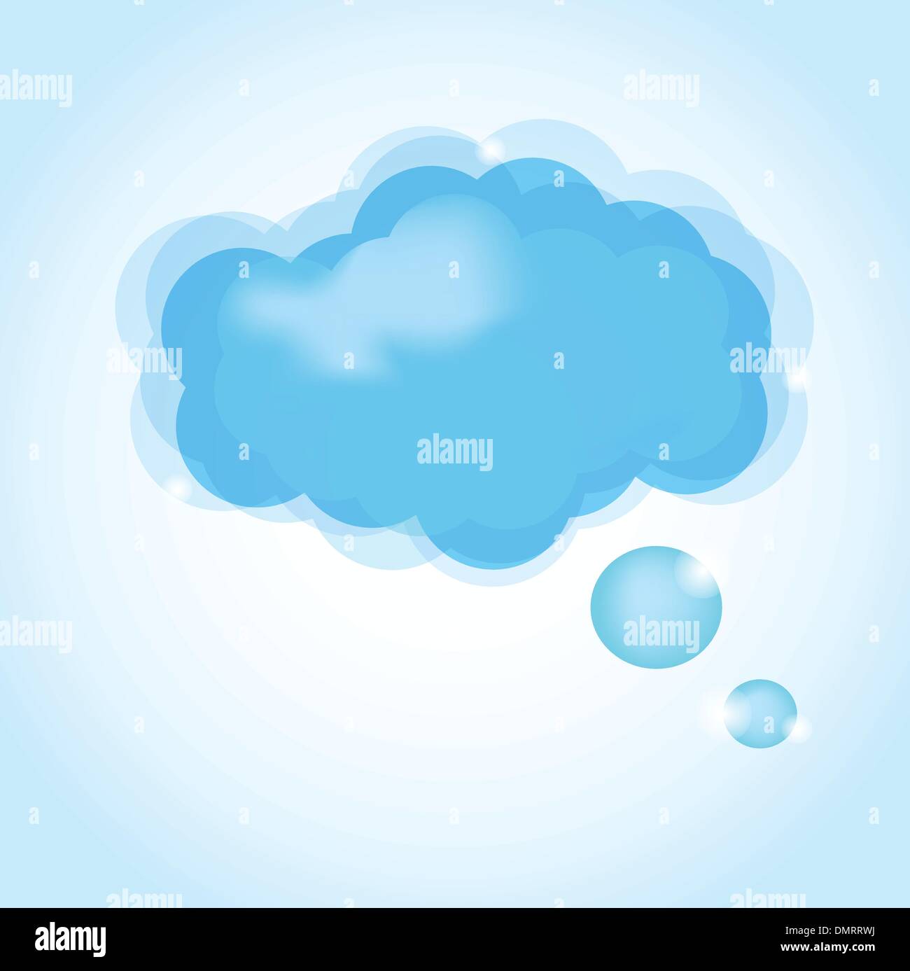 Cloud glossy icon. Vector illustration Stock Vector