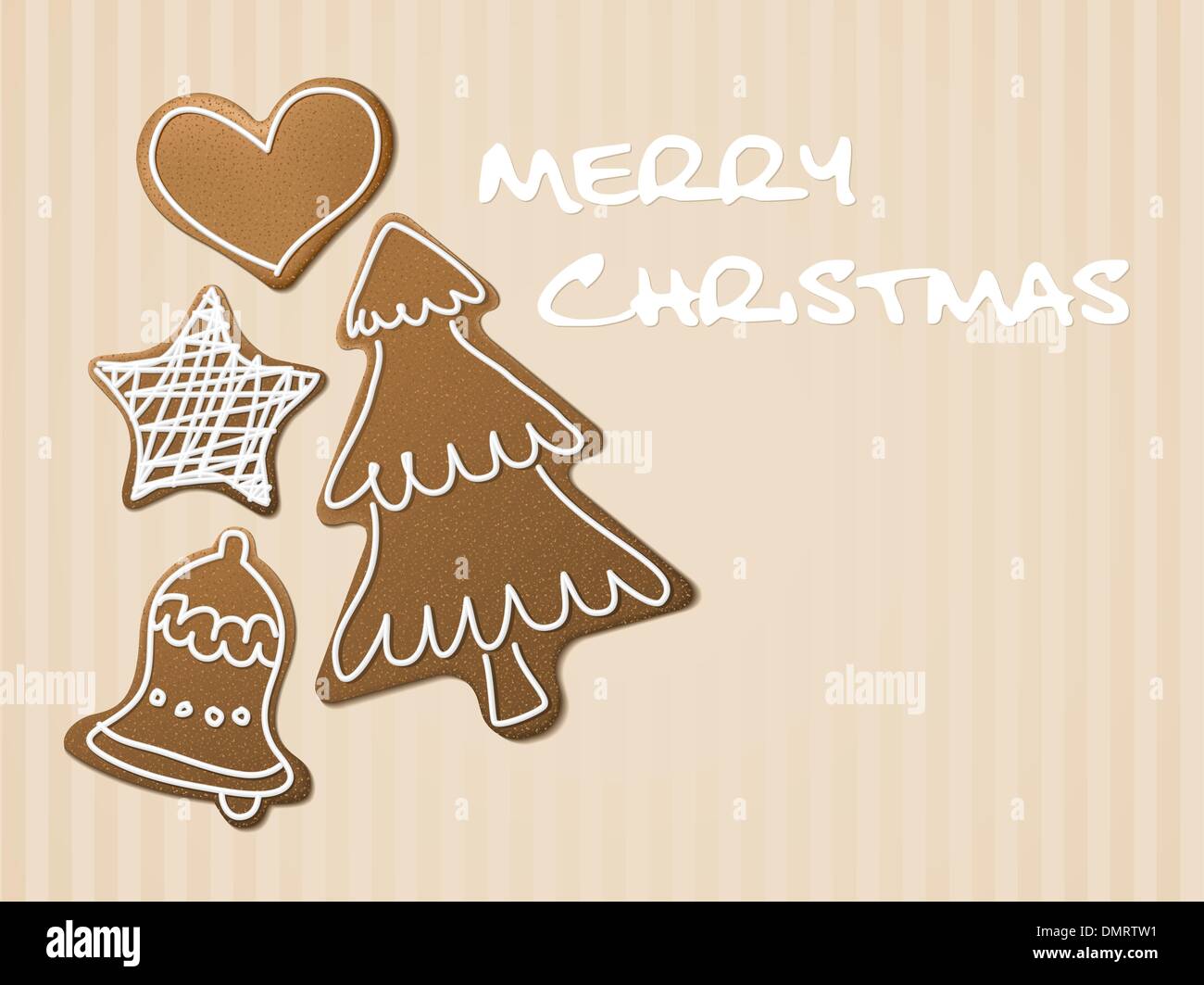 Christmas card - gingerbreads Stock Vector