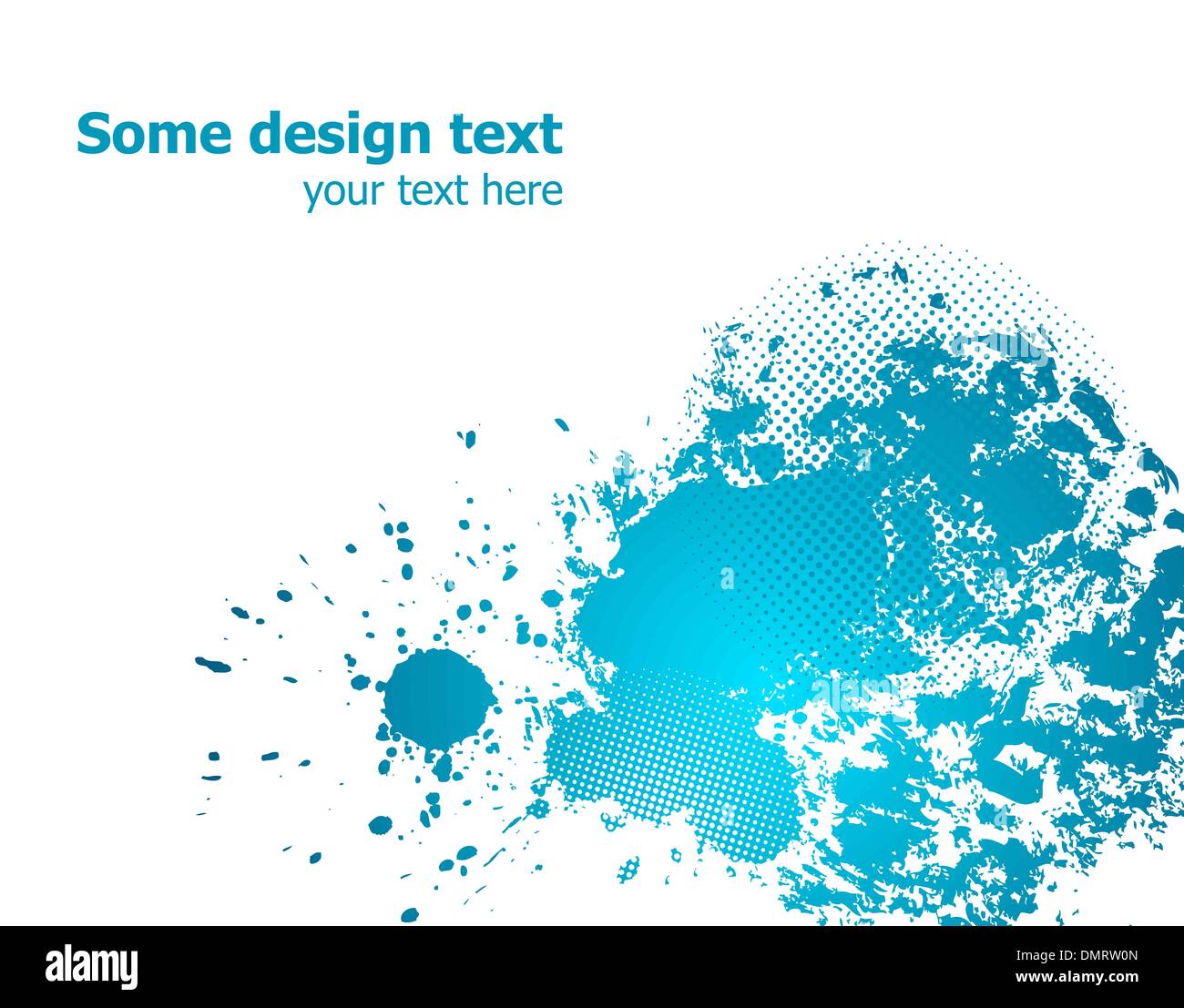 Blue abstract paint splashes illustration. Vector Stock Vector Image ...