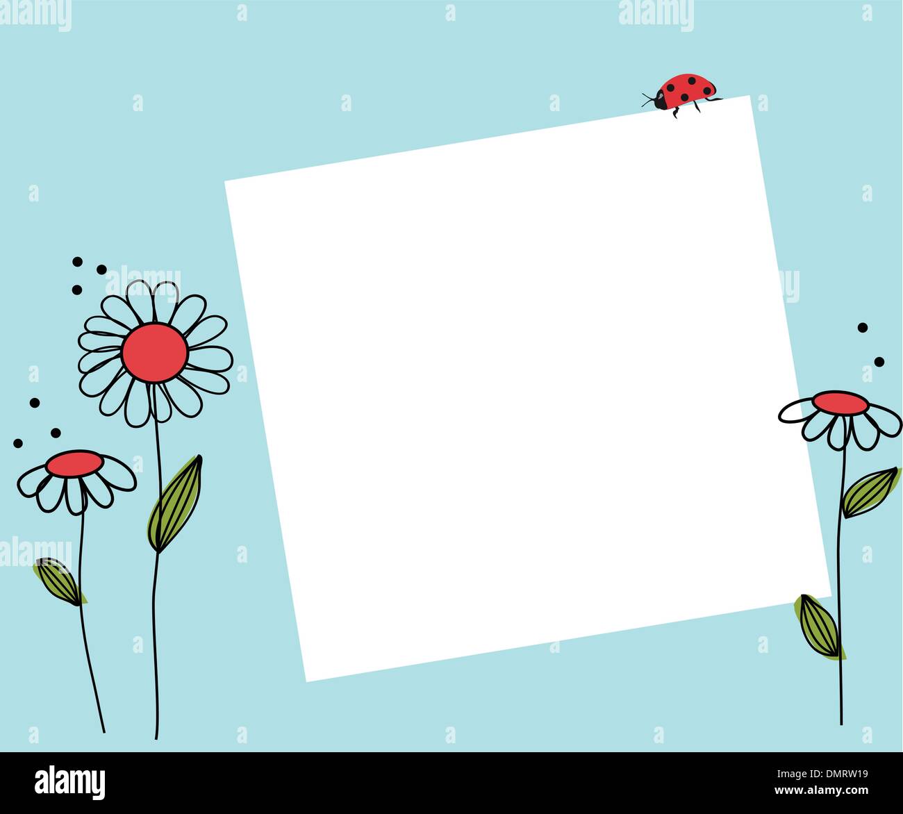 Vintage card with hand drawn flowers Stock Vector Image & Art - Alamy