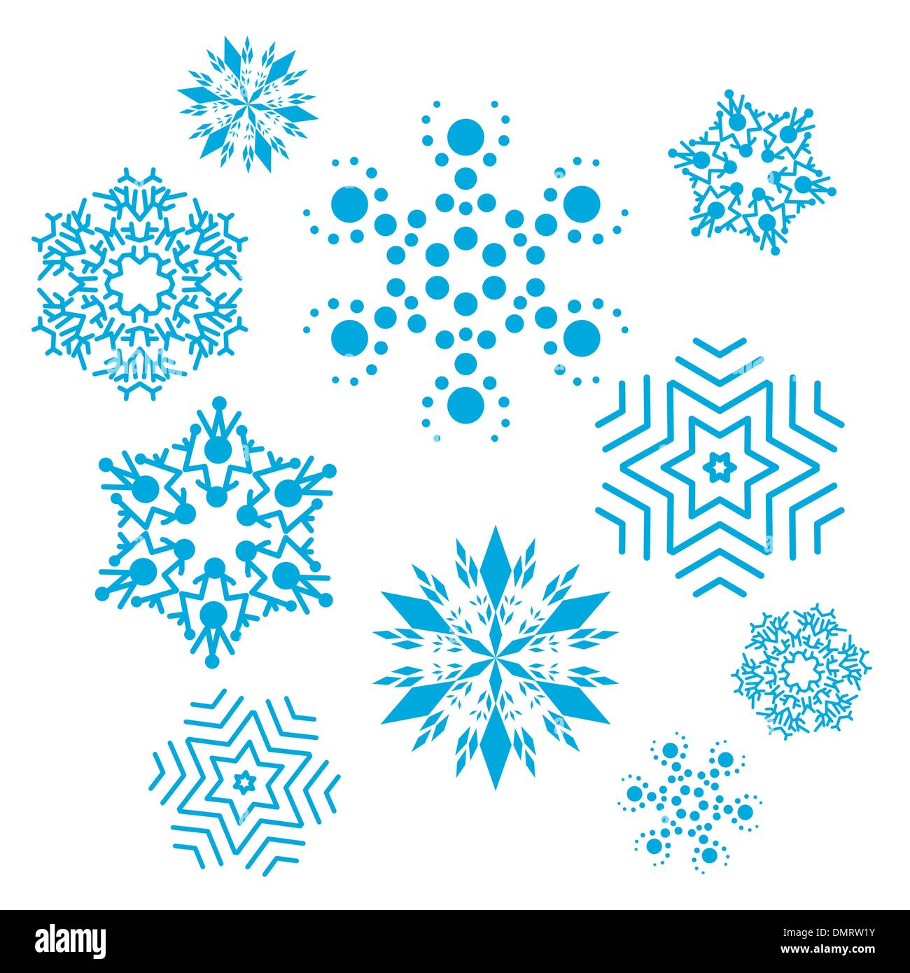 Vector set of snowflakes Stock Vector Image & Art - Alamy