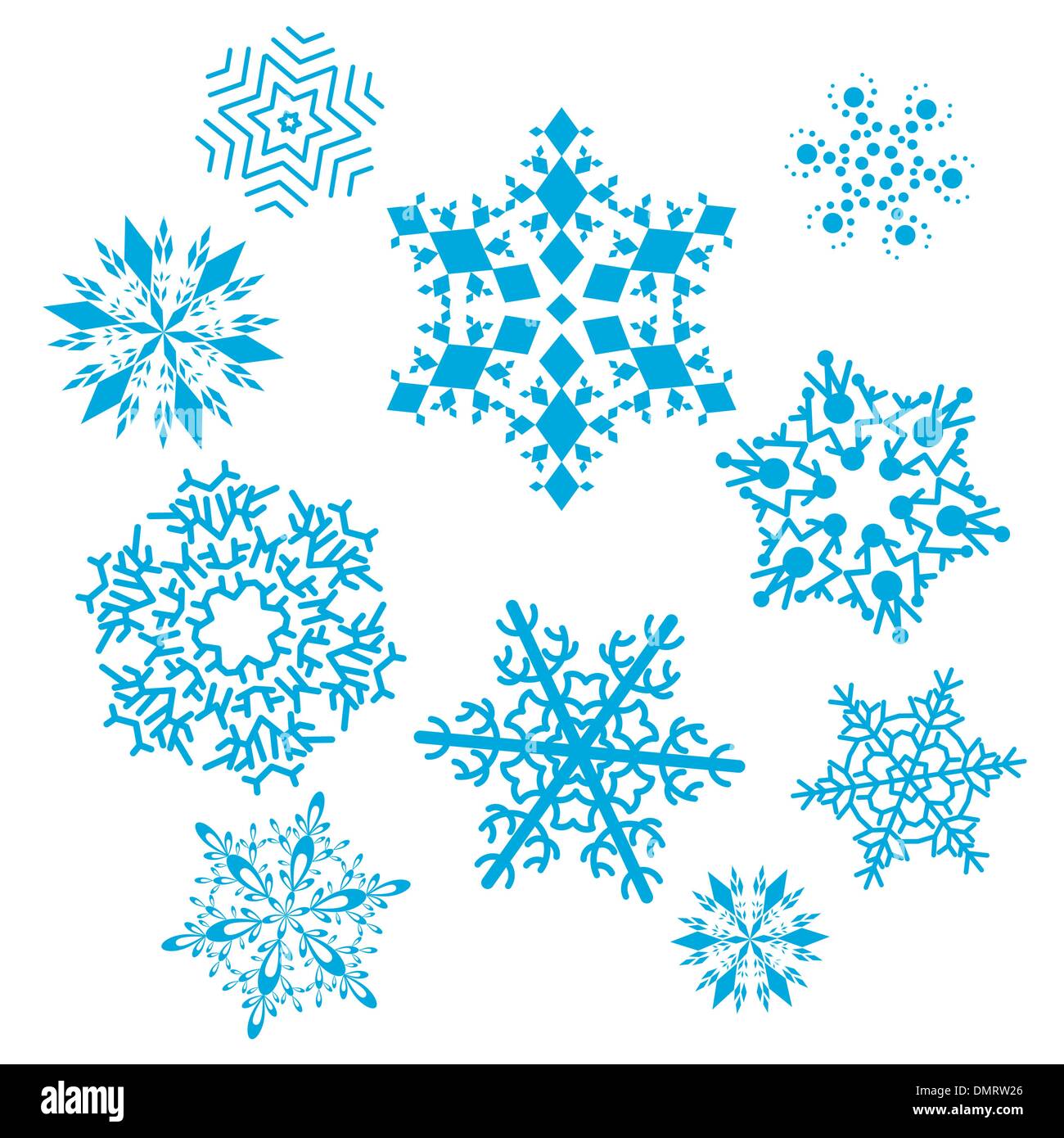 Vector set of snowflakes Stock Vector Image & Art - Alamy